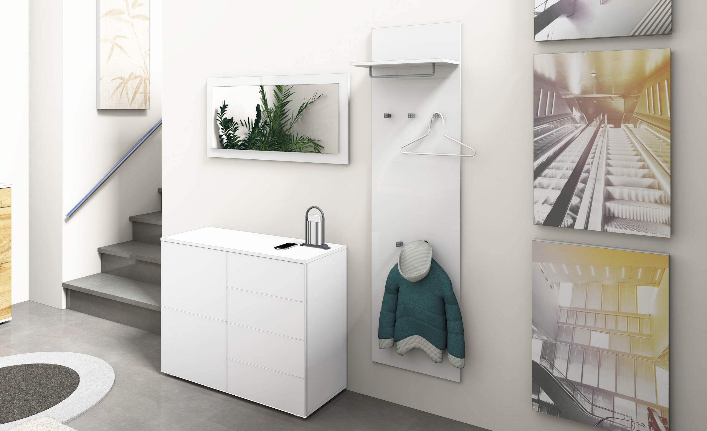 borchardt Möbel Garderoben-Set 3 Stk. tlg.