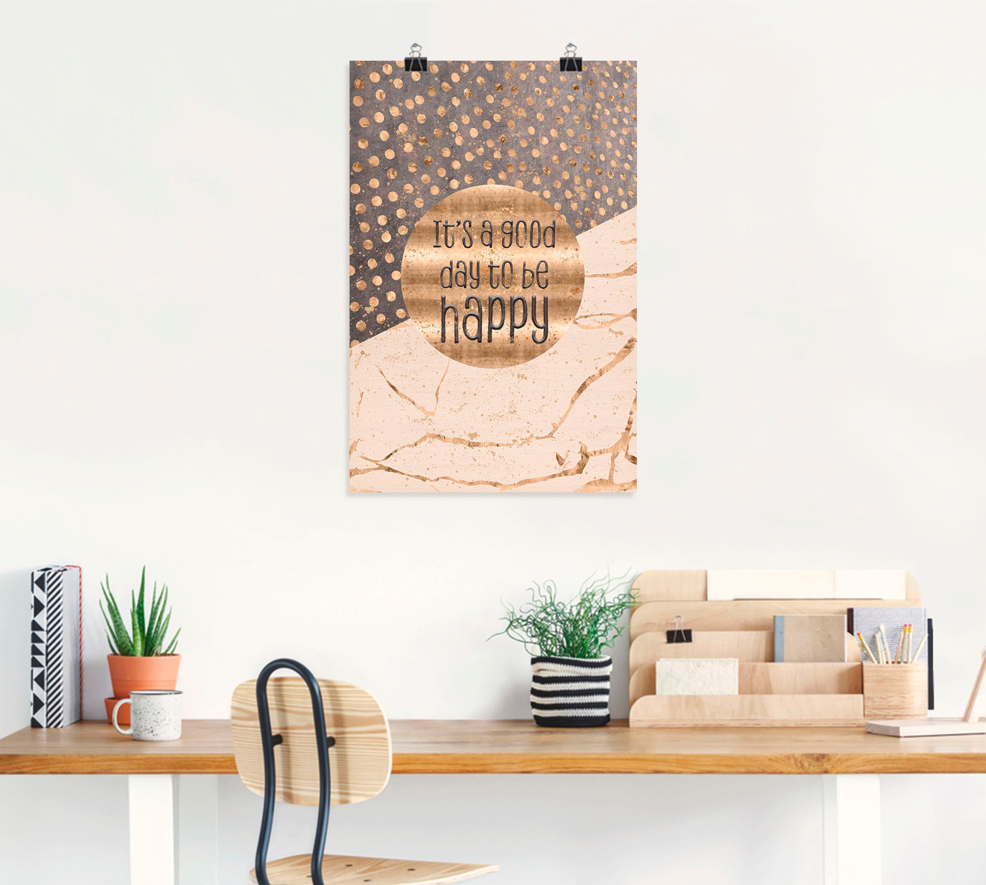 Artland »Ein guter Tag um glücklich zu sein« 1 cuis tlg. als Alubild, Leinwandbild, Poster in verschied. Grössen