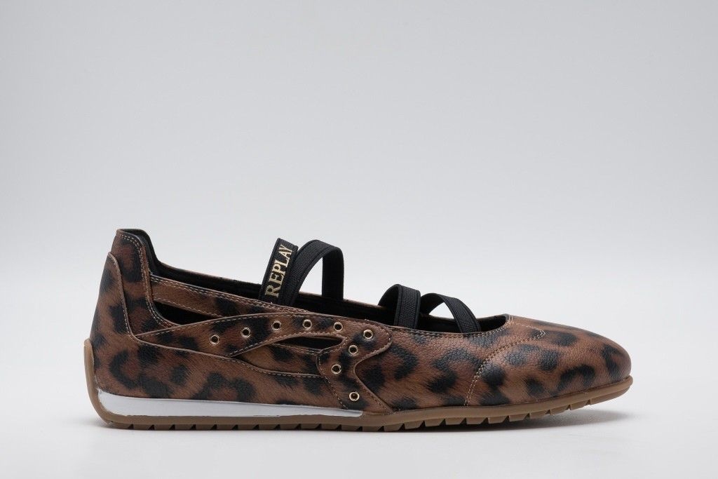 Replay Ballerines Sneaker  mocassin, chaussure d'été, ballerine à brides en motif léopard actuel