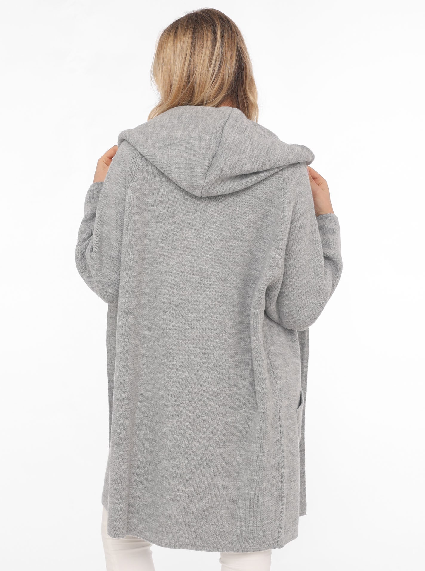 Zwillingsherz Veste en tricot »"Annabell"« One Size, Kapuze, Taschen, ohne Verschluss, Midi-länge, Langarm