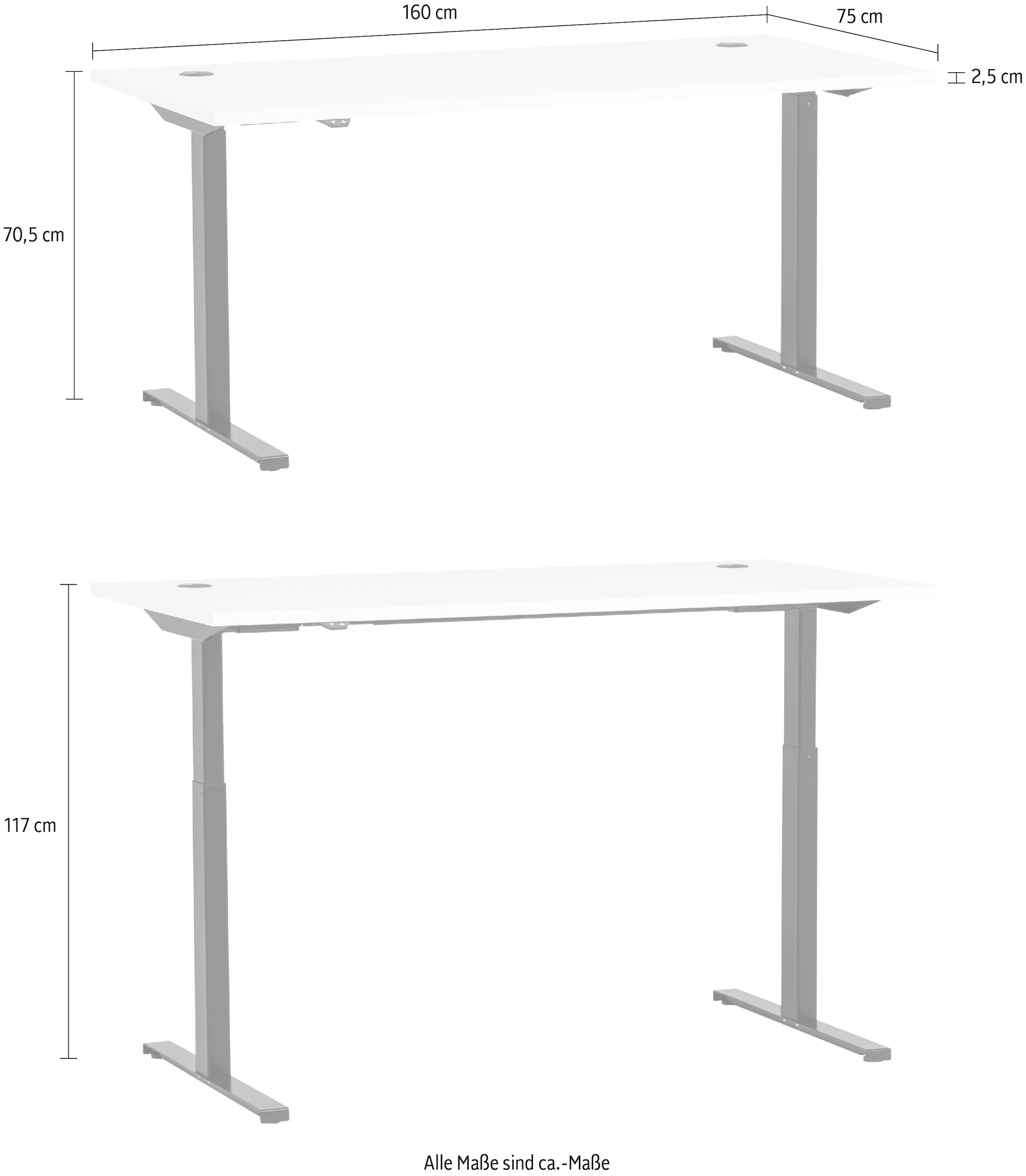 Schildmeyer Schreibtisch »Serie 2000« elektrische Höhenverstellung