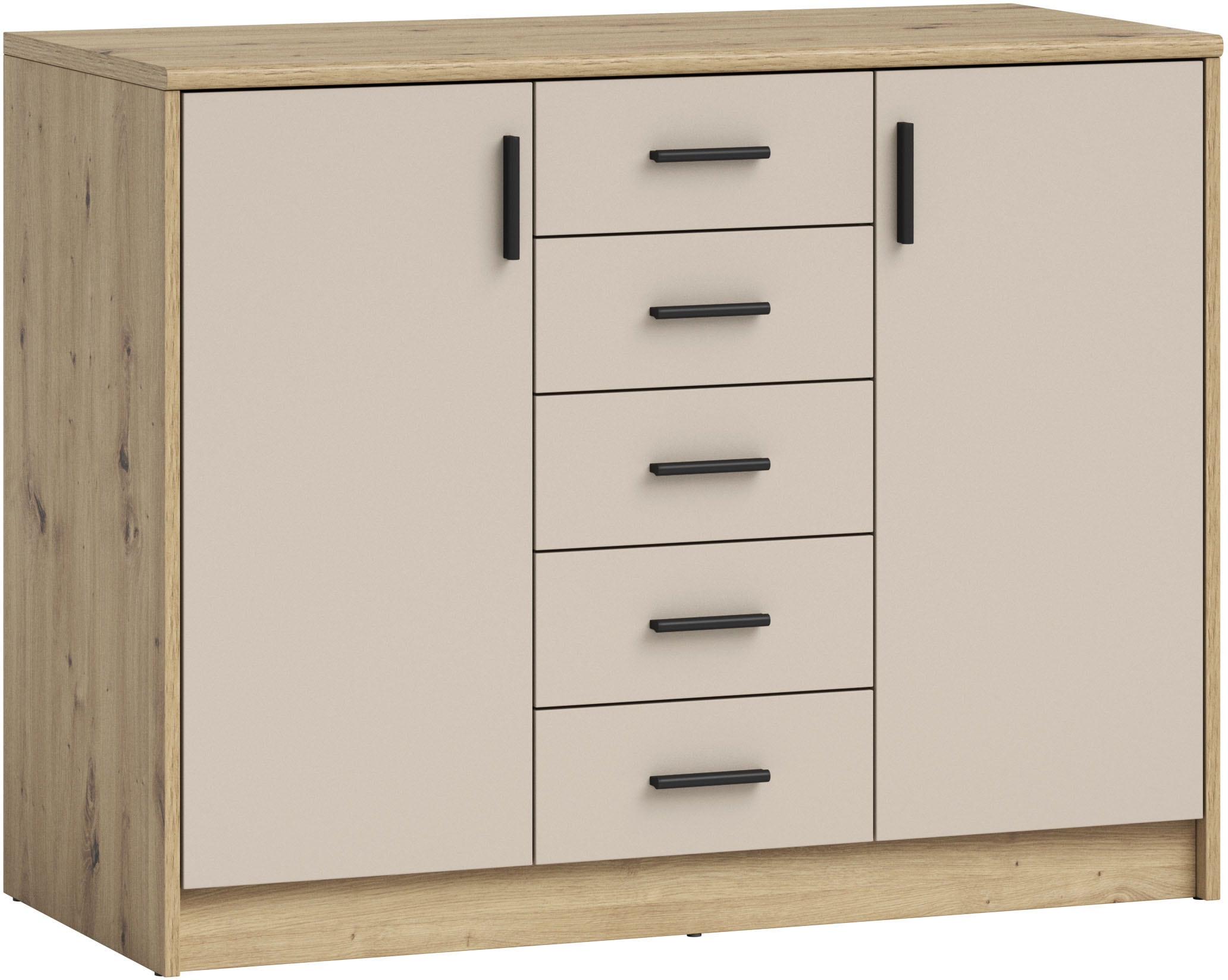 HBZ Sideboard »Nelly Kommode, BxHxT 109x86x50cm« 1 Stk. tlg. Breite 109cm, Einlegeböden verstellbar, foliert