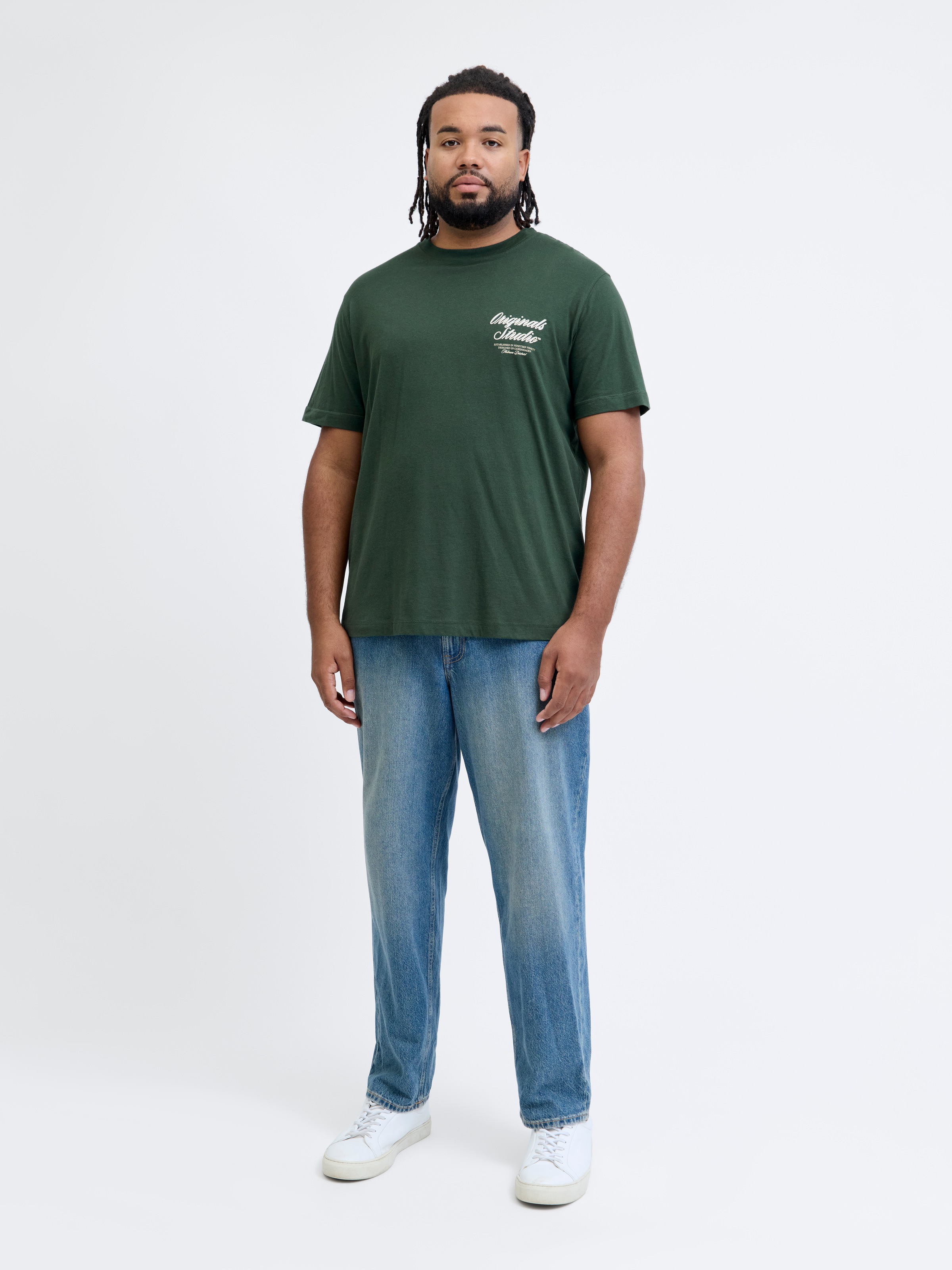 Jack & Jones PlusSize T-shirt à manches courtes »JORNORREBRO TYPO TEE SS CREW NECK  PLS« mit Schriftzug