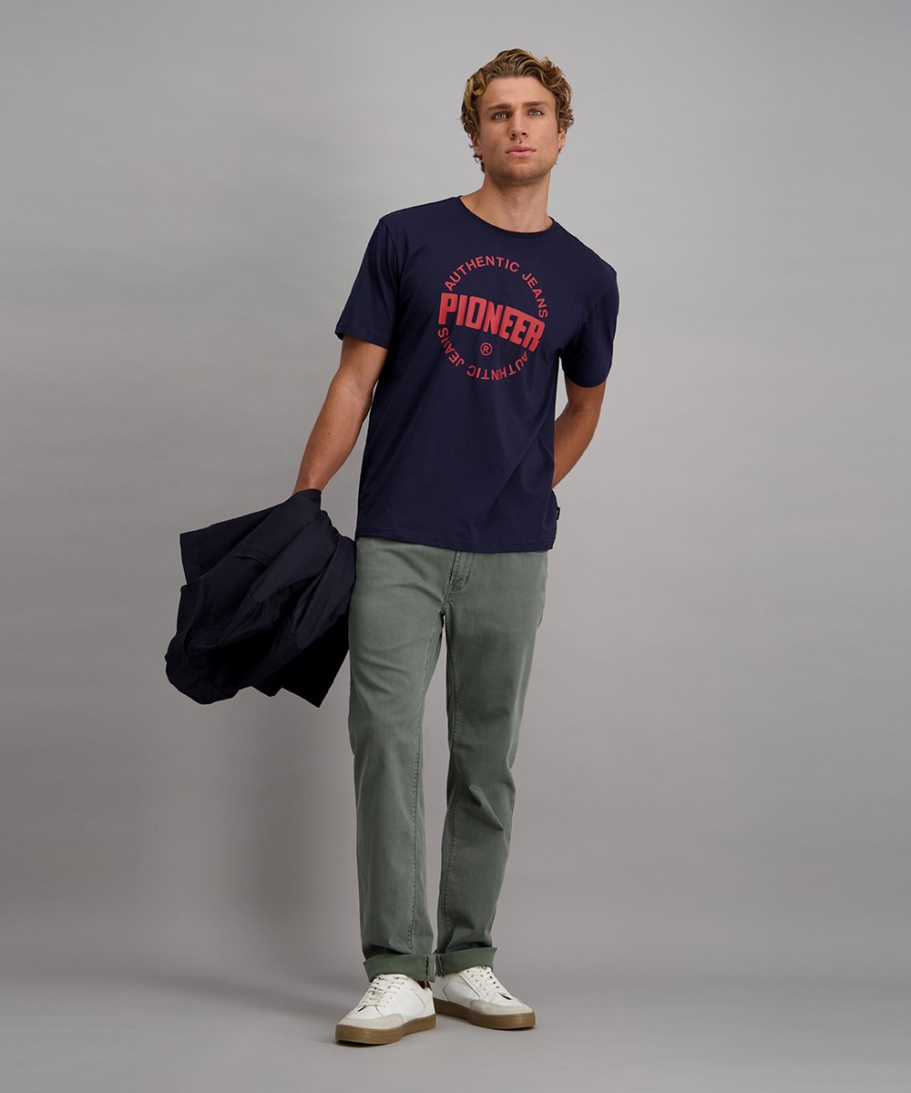 Pioneer Authentic Jeans T-Shirt mit Frontprint, Rundhals