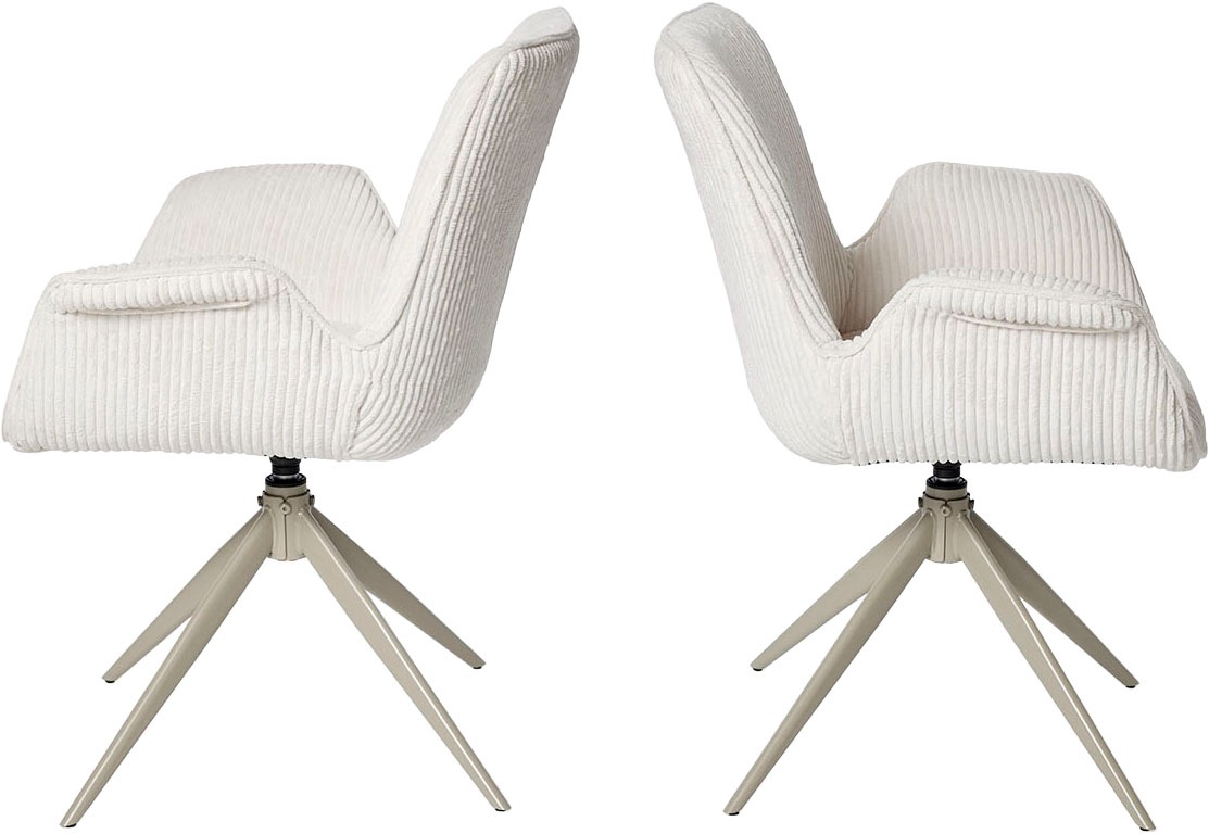 Jahnke Schalenstuhl »BAT TWIST DUO« () 2er Set, drehbar, gepolstert, mit Armlehnen, B:66xT:60,5xH:85 cm