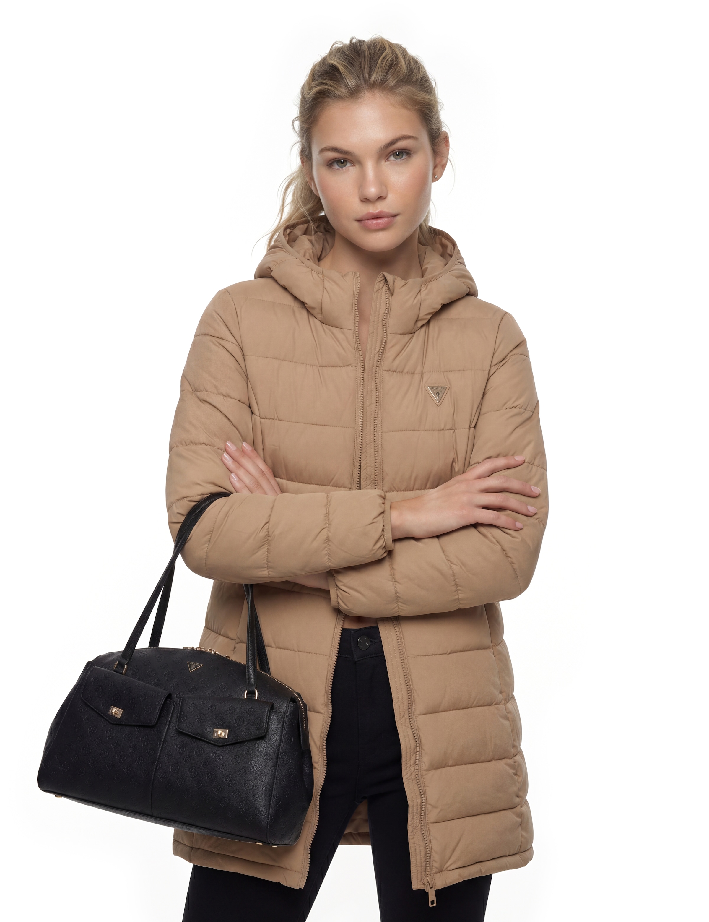 Guess Sac à bandoulière »BLAKE DOME TOTE« Sac à bandoulière pour femmes, sac à main avec fermeture éclair pratique