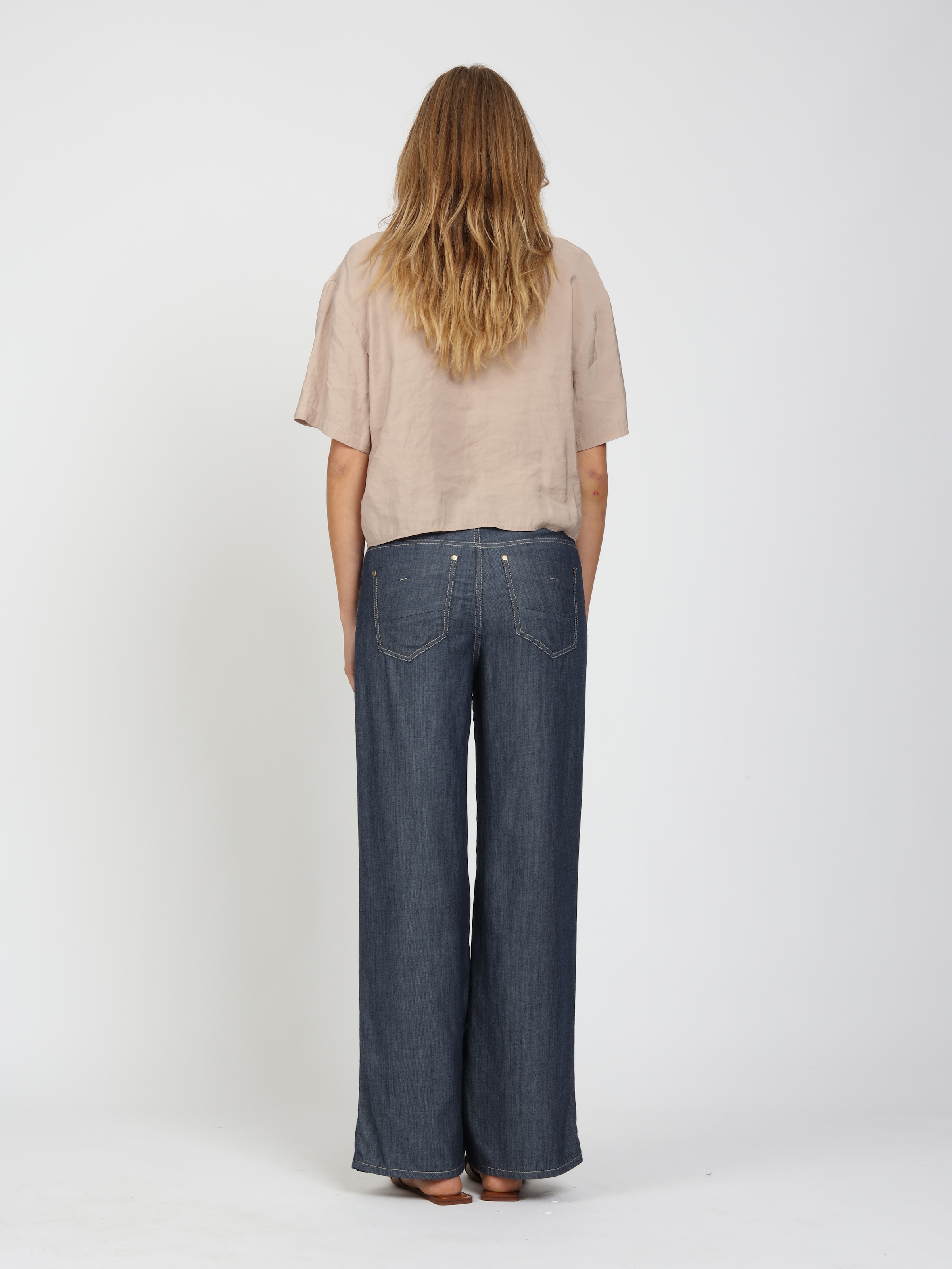 GANG Jeans large »94CARLOTTA« denim clair, avec lyocell