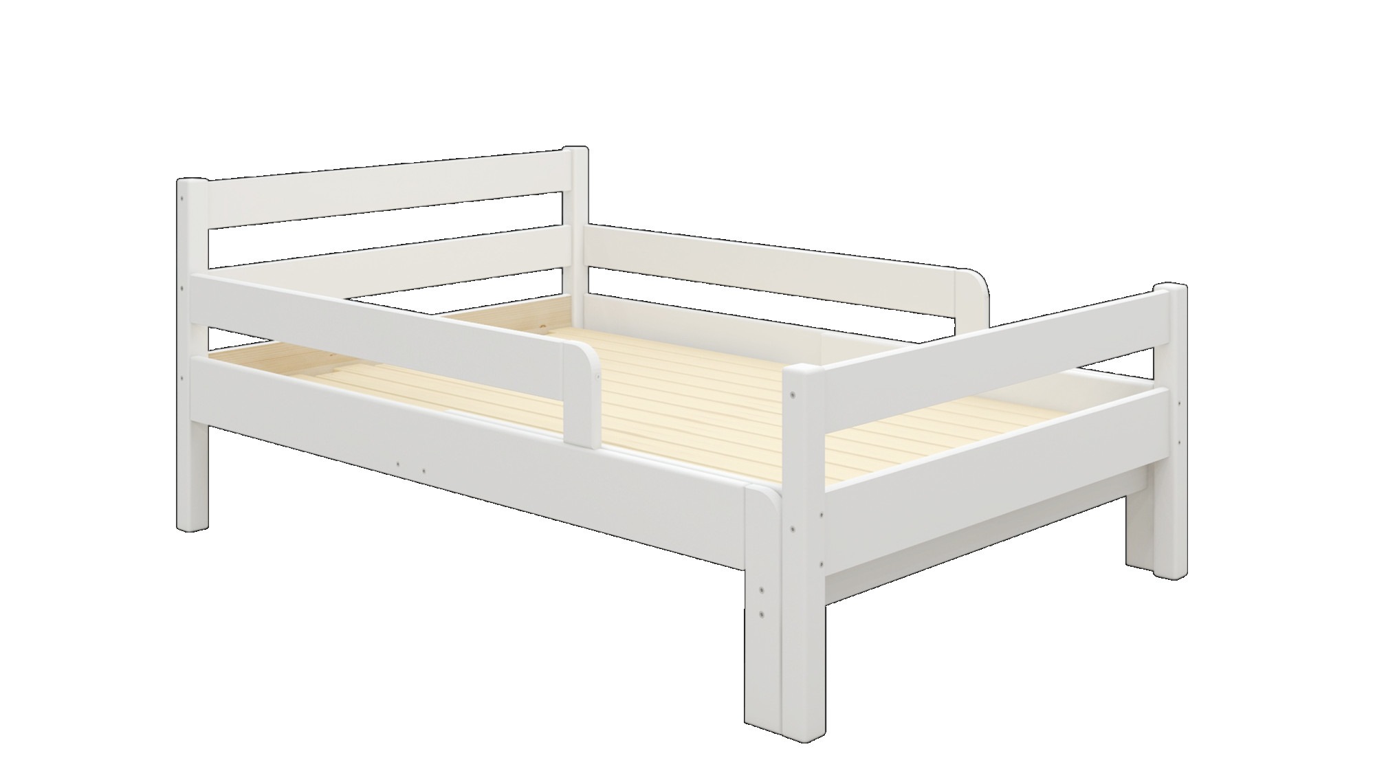 GOODproduct Kinderbett »Wenke,  ausziehbar von 140 bis 200 cm, FSC®« 90cm Breite, 140-200cm Liegefläche,  massive Kiefer, mit Lattenrost, zeitlose Optik,  Rausfallschutz