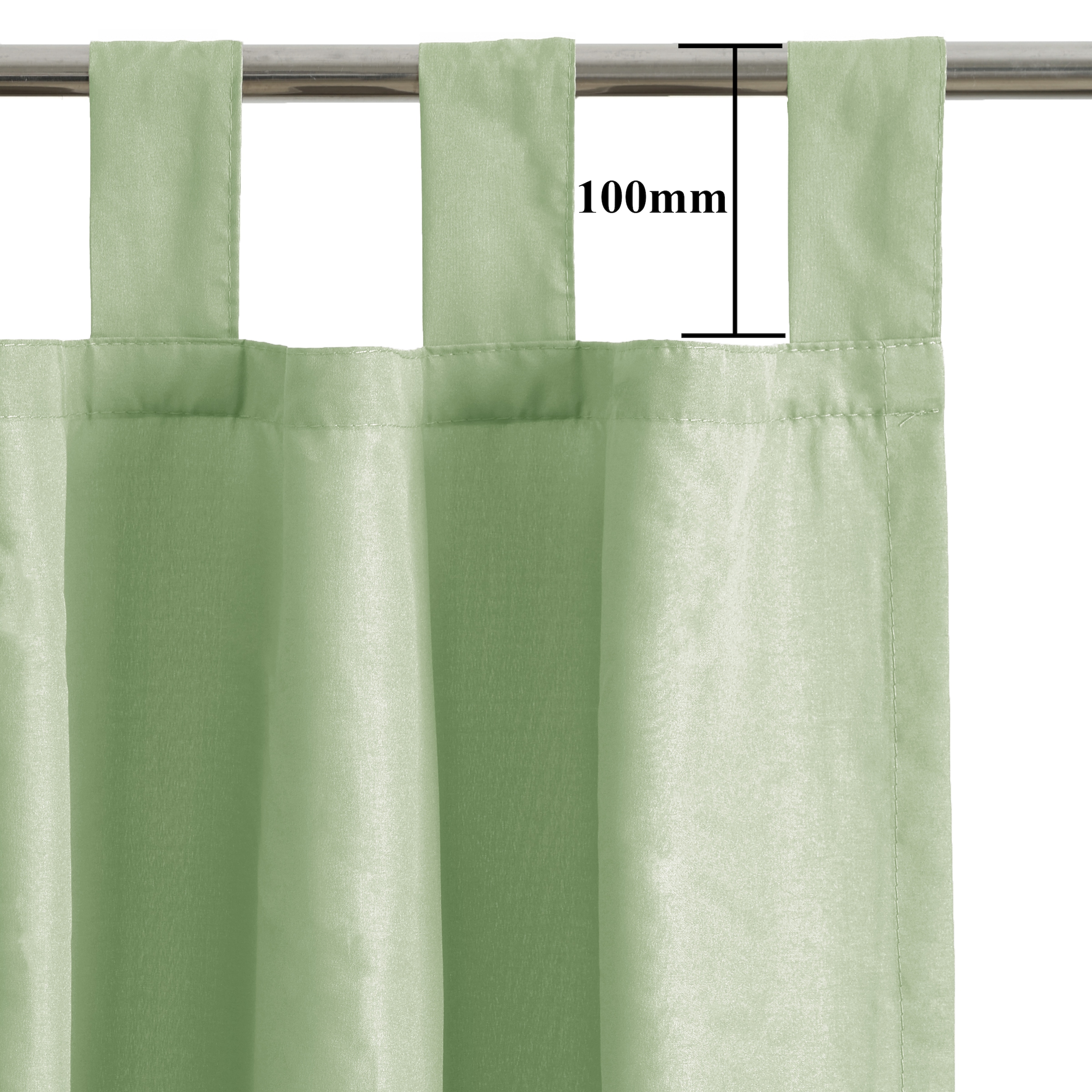 GOODproduct Rideau »Raja mit Schlaufen, 2er Pack, blickdicht, Topseller« Boucles 2 cuis tlg. lot de 2, best-seller, uni, moderne, microfibre facile d'entretien
