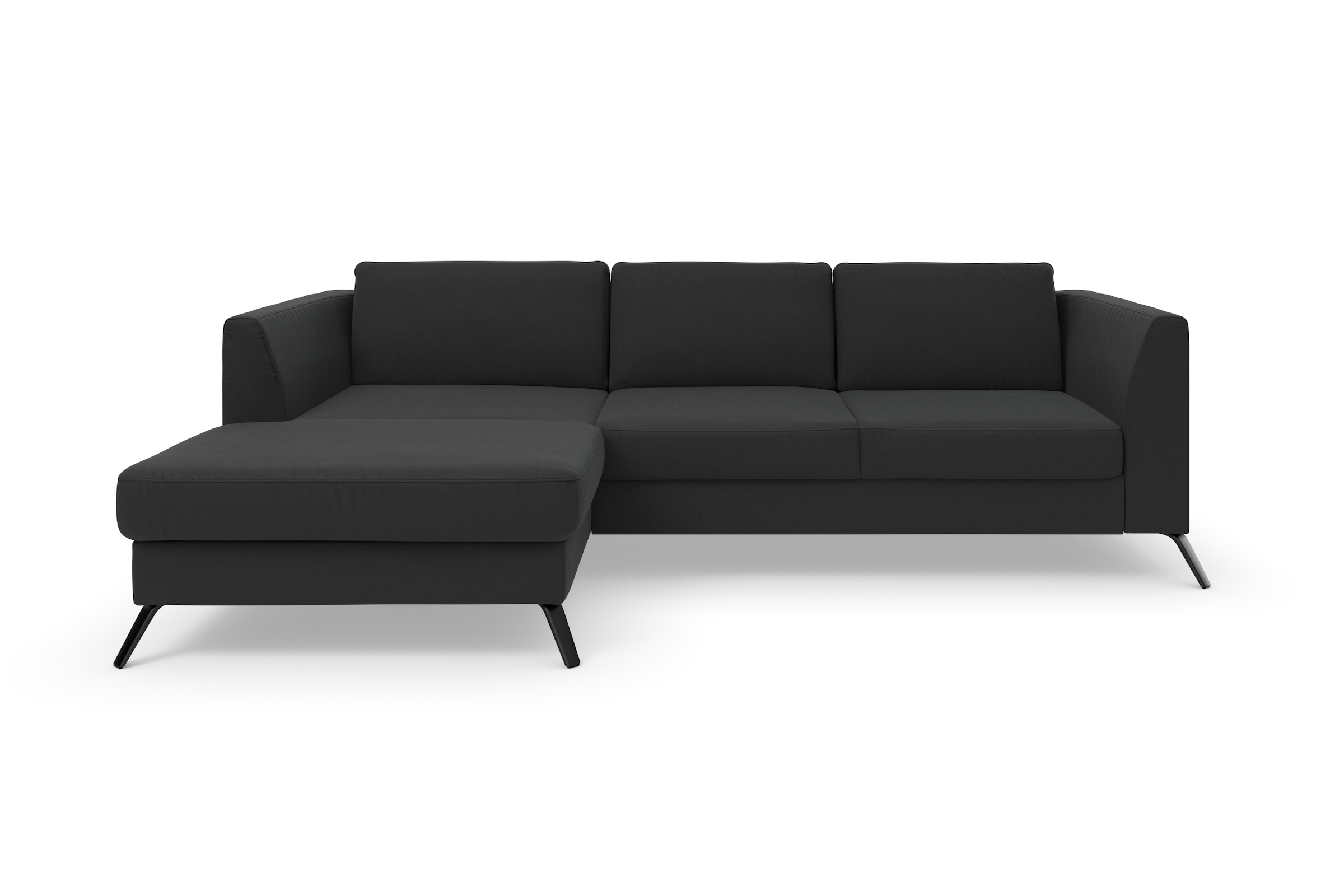 sit&more Ecksofa »Olsen L-Form« inklusive Sitztiefenverstellung, wahlweise mit Bettfunktion, 15cm hoch