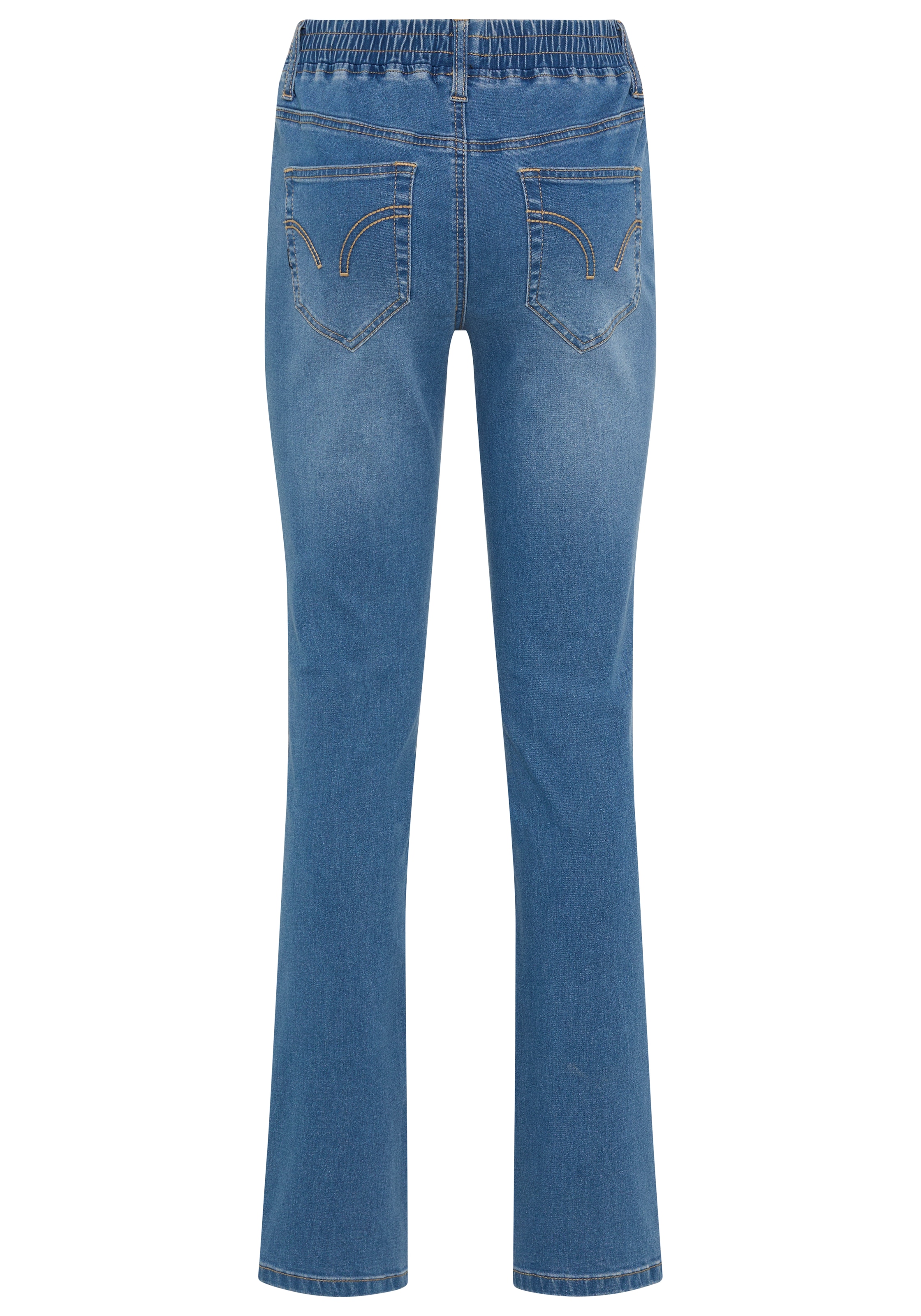 Arizona Relax-fit-Jeans »mit Schlupfbund« mit weitem Beinverlauf, in elastischer Denim/Jeans-Qualität