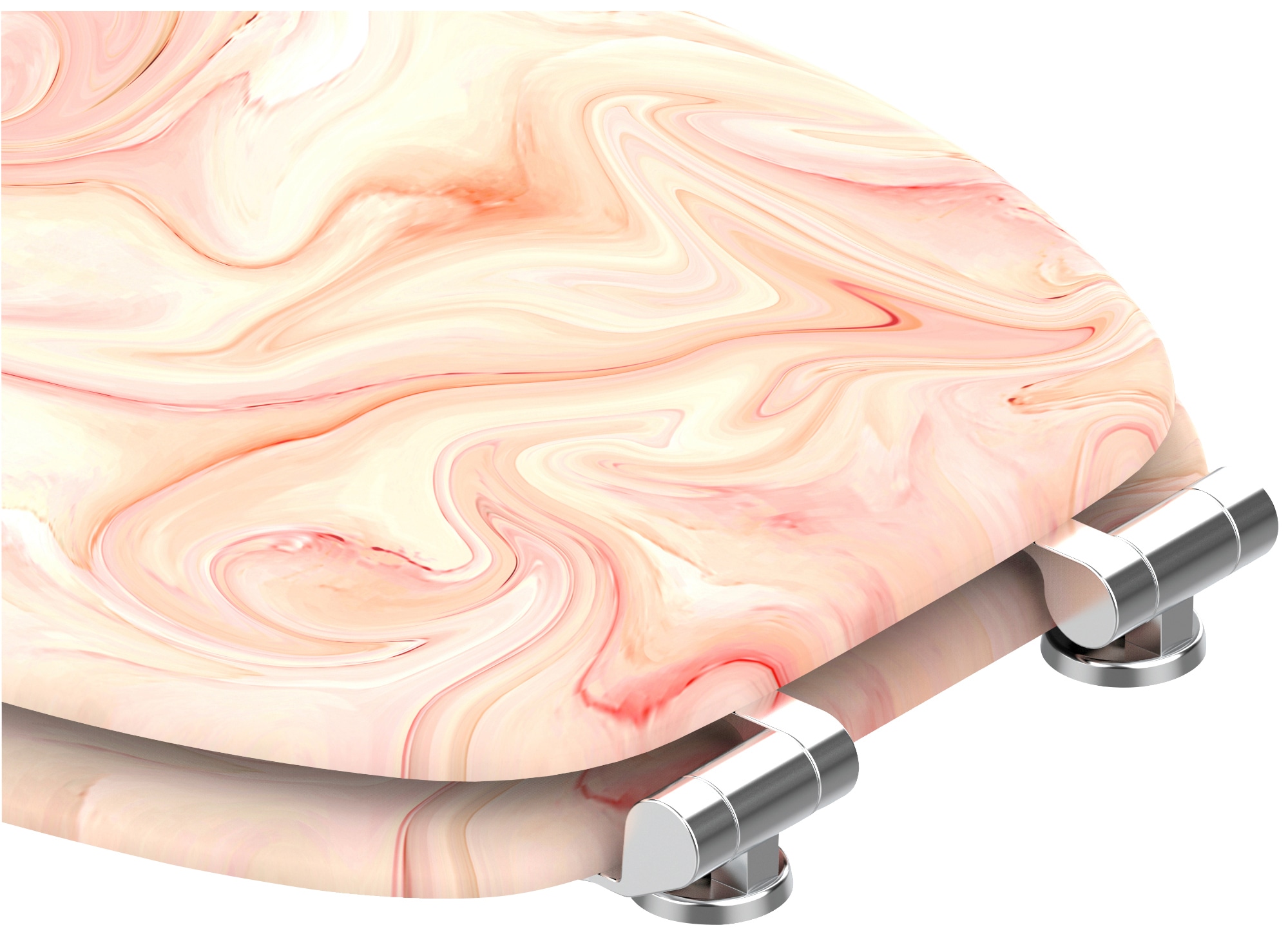 Sanilo Siège de WC »Marmor Rosa« mit Absenkautomatik, BxL: 37,7 x 42,0 - 47,0 cm