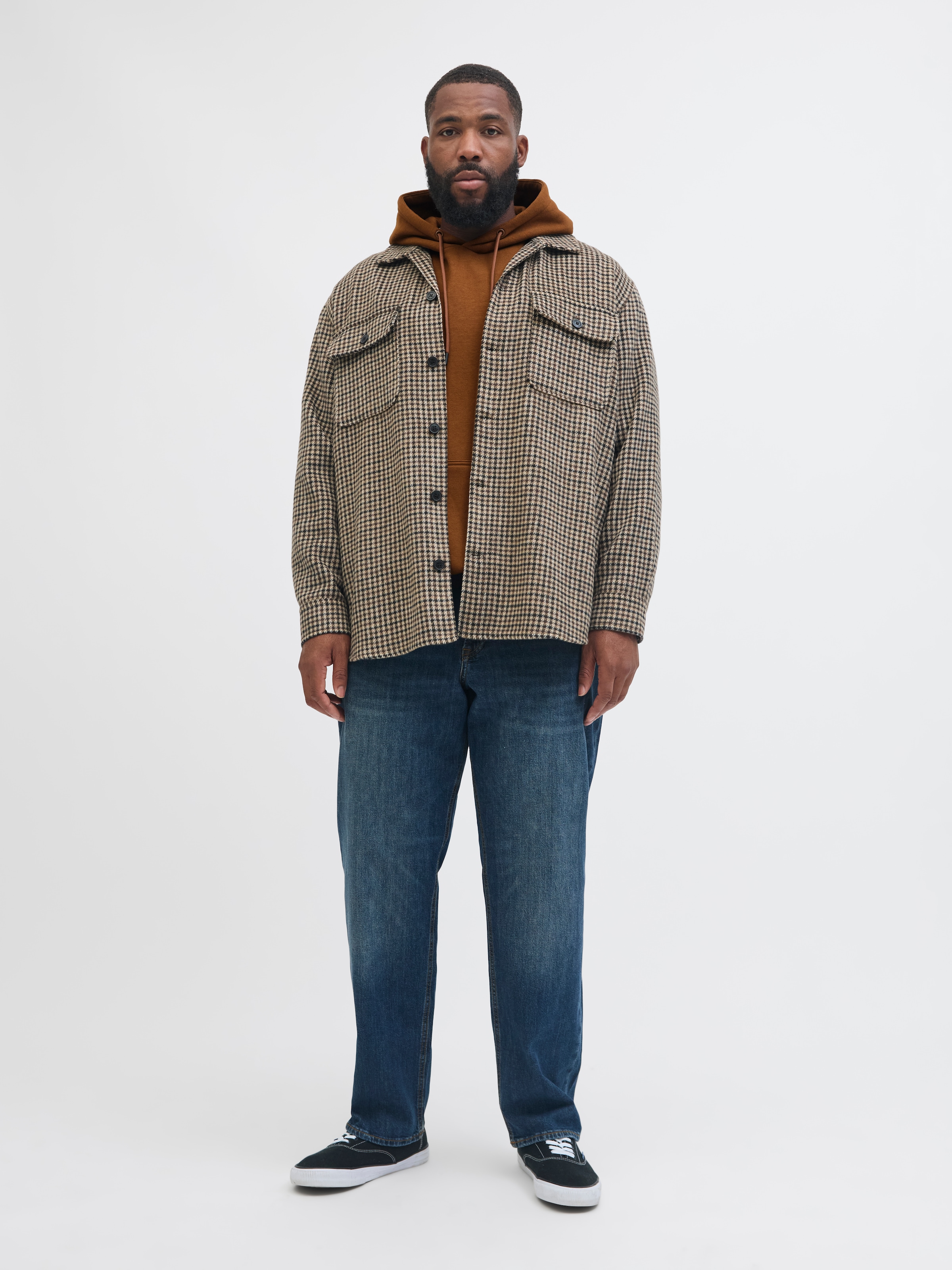 Jack & Jones PlusSize Kapuzensweatshirt »JJEBRADLEY SWEAT HOOD NOOS PLS«, mit Rippbündchen
