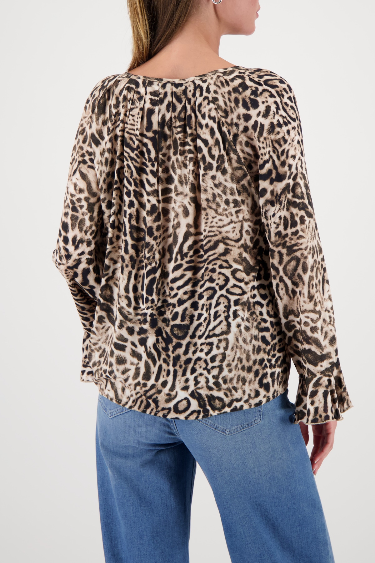 Monari Blouse à manches longues »Bluse Leodruck allover« Regular fit mit Leo-Print