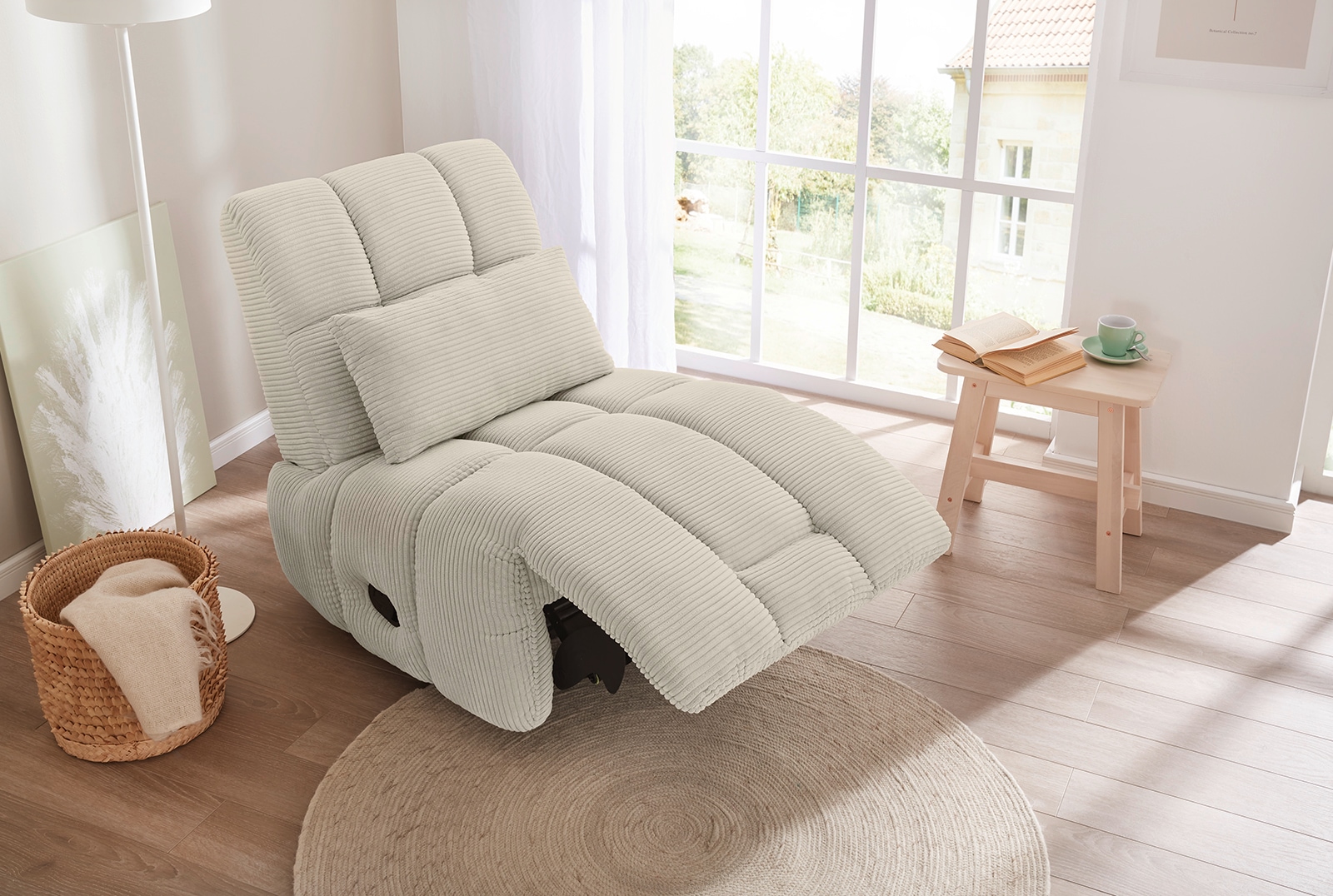 Jockenhöfer Gruppe Fauteuil de relaxation »Doncaster, B: 84 cm, Sitzhöhe: 50 cm« avec fonction rotation, balançoire, relaxation & bascule, tissu velours doux