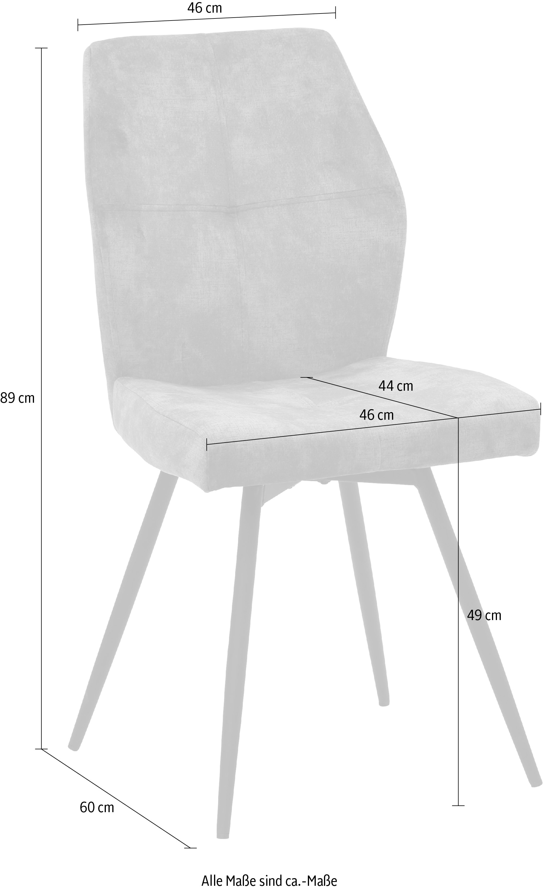 HELA Esszimmerstuhl »JANINA« (Set) 2 Stk.360° drehbar