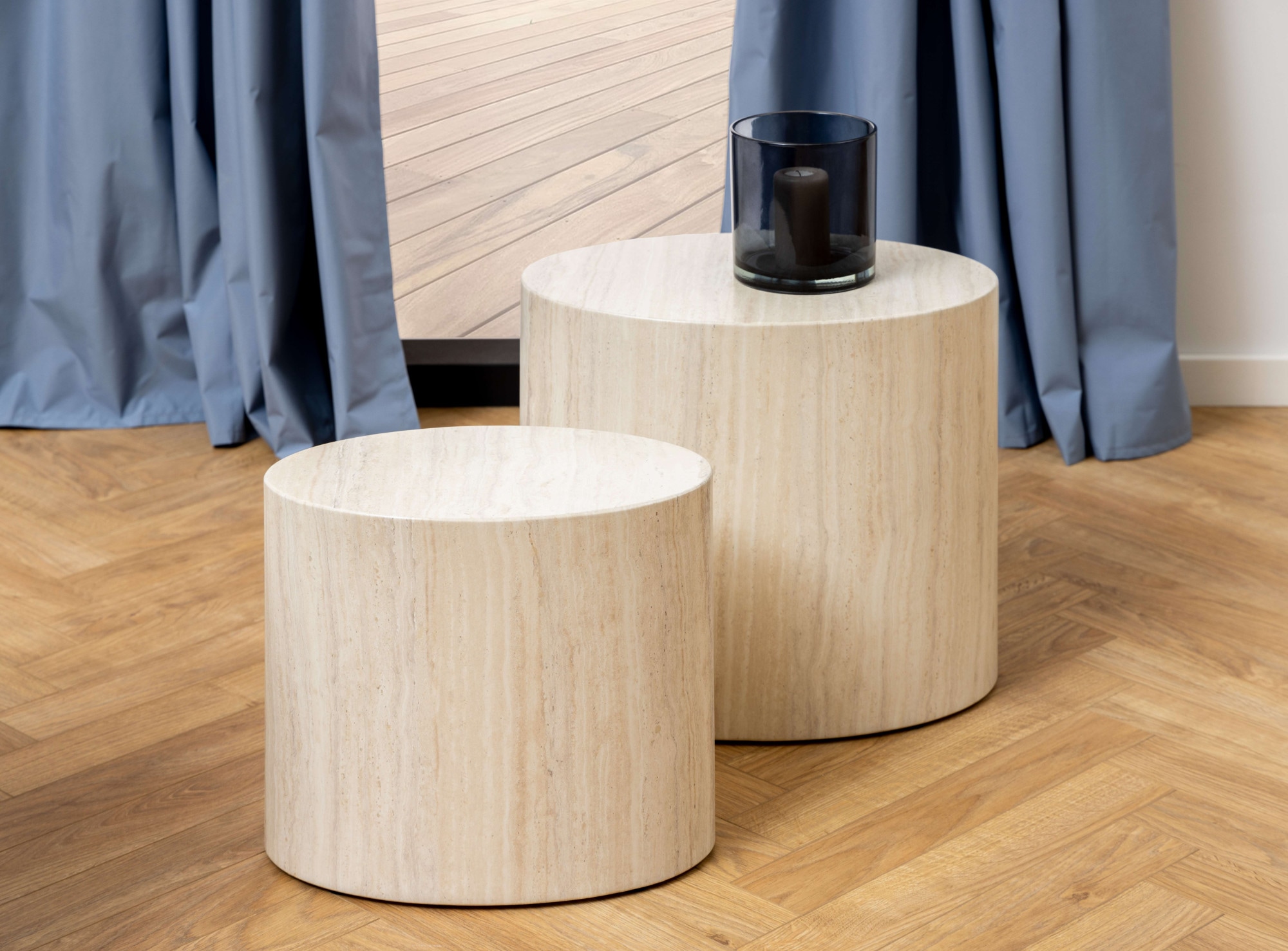 ACTONA GROUP Table basse »Mice 2er Set - oval, skandinavisch & modern, pflegeleicht, Komplettset« Table basse, table d’appoint,  forme ovale moderne (set de 2), en différentes couleurs, facile d'entretien