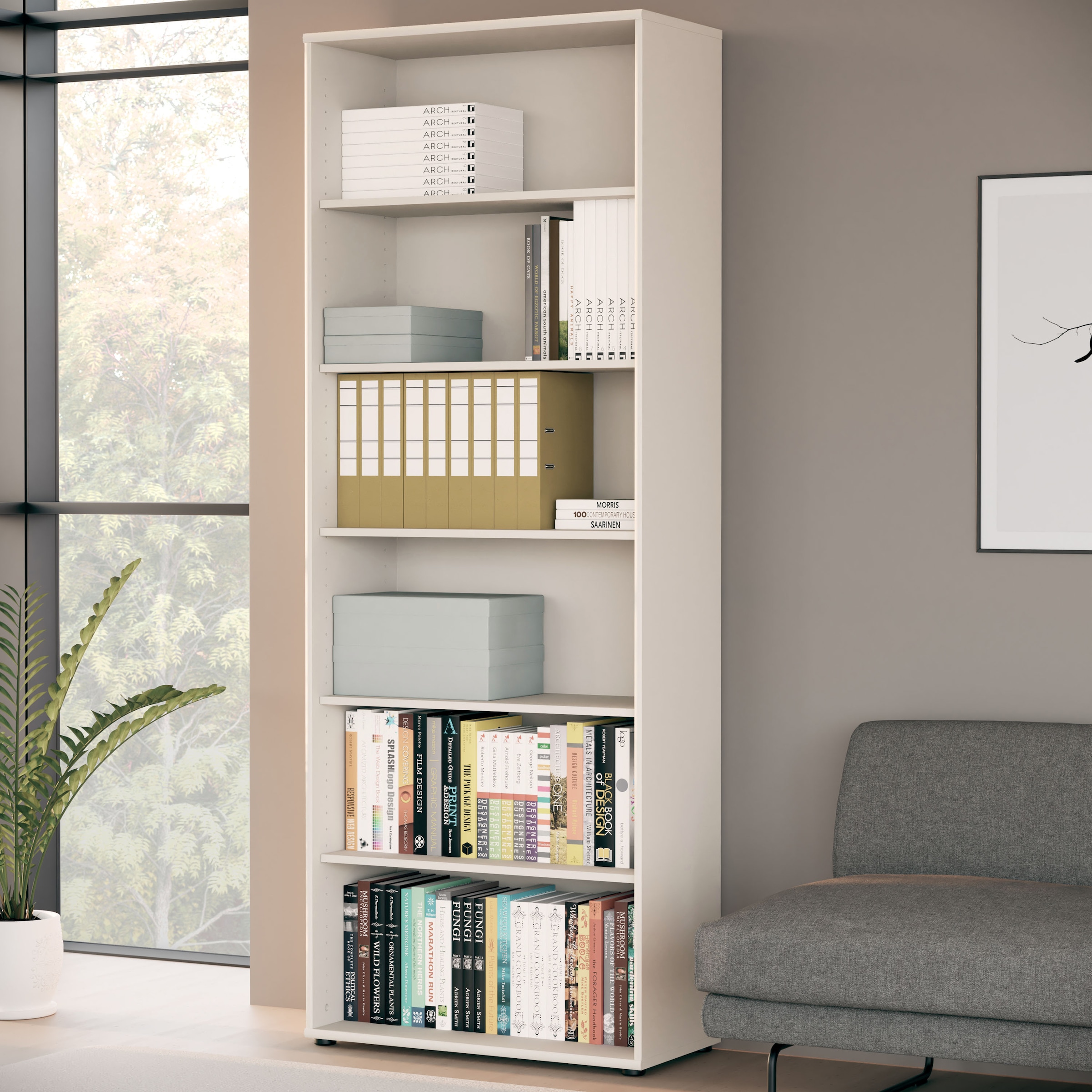 FORTE Étagère »Tempra, Mehrzweckregal, Höhe 197,5 cm, 5 Ablageböden« largeur 73,7 cm