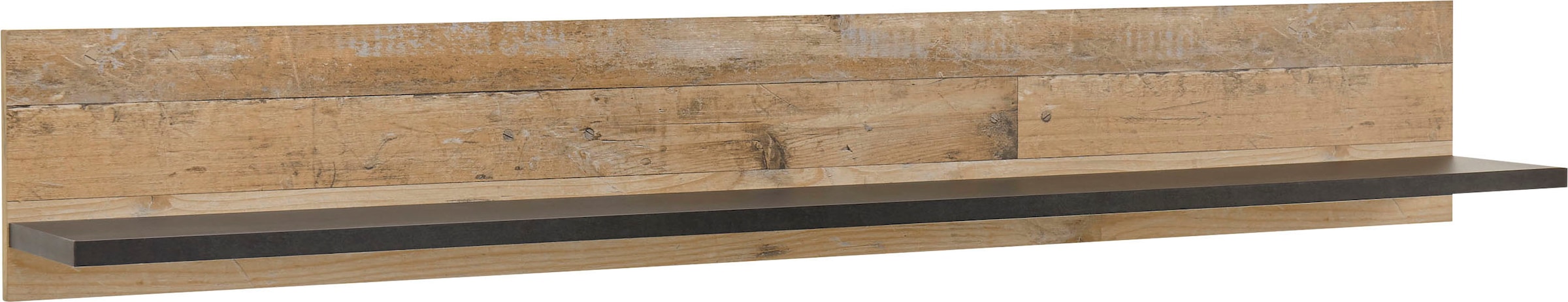 Home affaire Étagère murale »Sherwood, Wandboard im Industrial-Style, Wandhalter, Hängeregal« avec surface de rangement, polyvalent, 160 cm de large