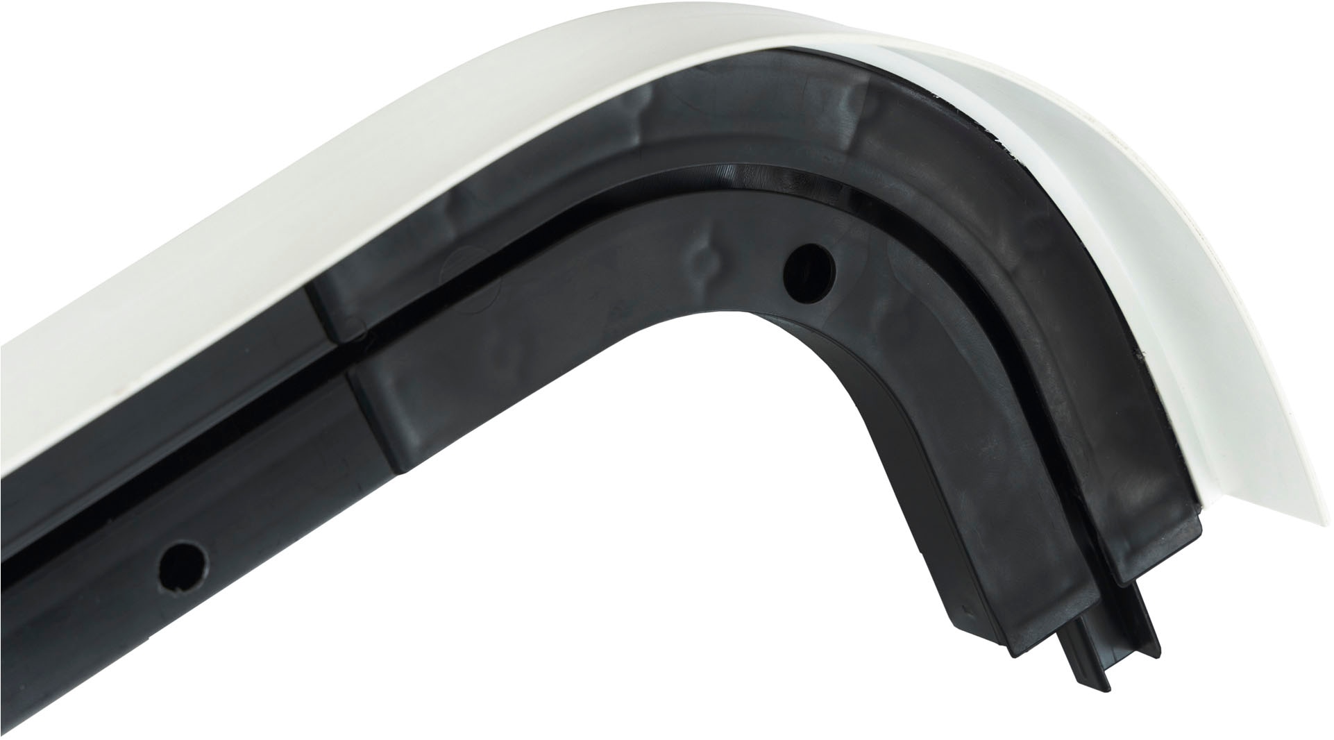 SN DECO GROUP Vorhangschiene »SH1« 1 läufig-läufig Fixmass Set 1-läufig, inkl. Rundbögen, Blende 7,5 cm, vorgebohrt, Innenlauf