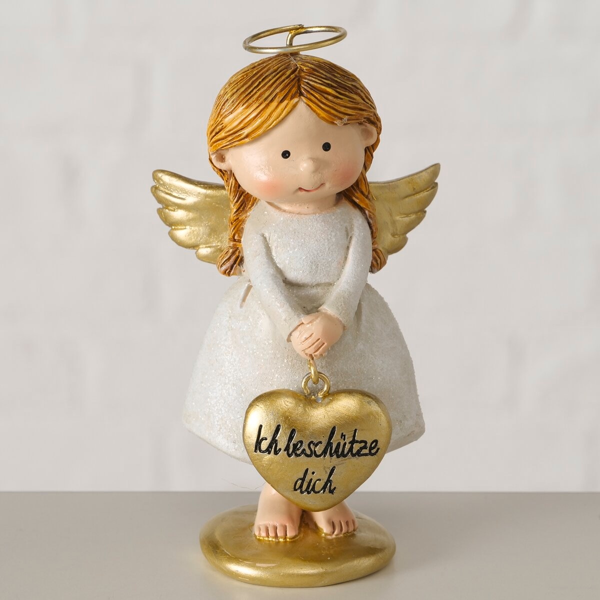 GOODproduct Dekofigur »2er-Set, Glücksbringer mit handgemalten Details und Schriftzügen« Schutzengel, ca. 10cm hoch, liebevolle Geschenkidee