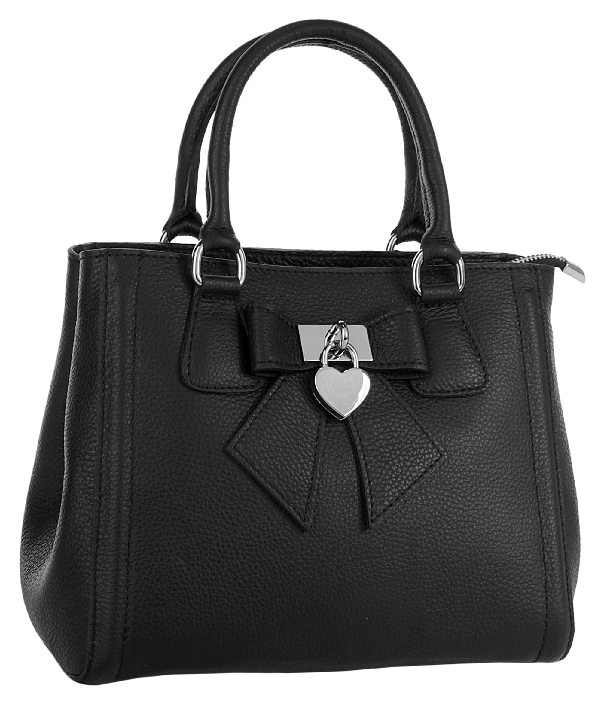 Cluty Henkeltasche »CLUTY Damen SOLCUORE echt Leder, Made in Italy« echt Leder, Made in Italy
