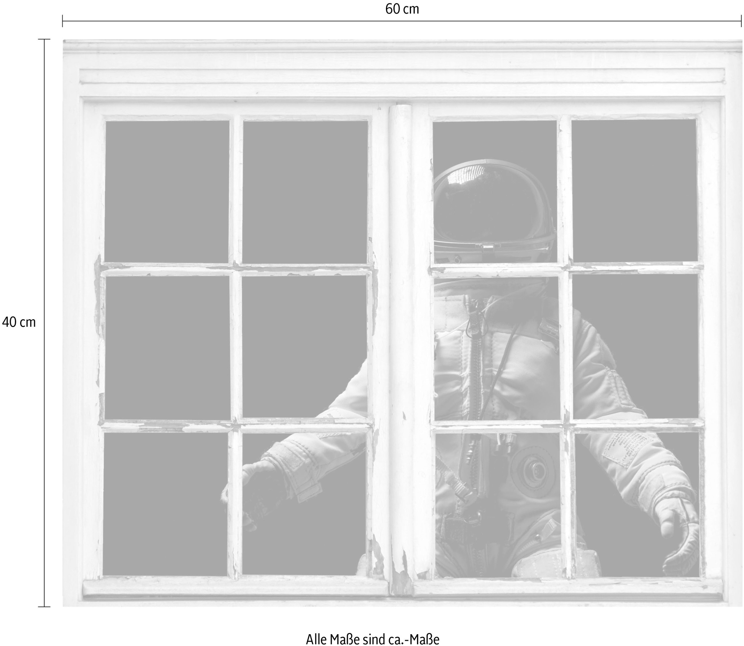 queence Wandsticker »Astronaut« Wandsticker, Wandbild, selbstklebend, Weltall, Sterne