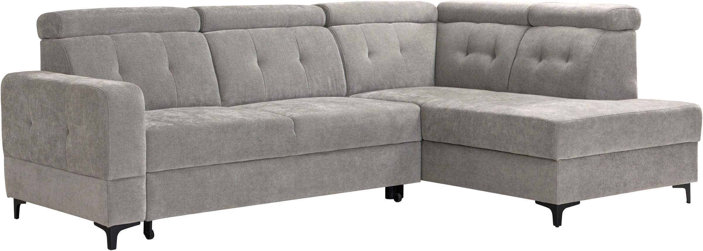 exxpo - sofa fashion Ecksofa »Monte, Kopfteile verstellbar, optional mit Bettfunktion & Bettkasten« L- Form, mit Kopfteilverstellung, optional Bettfunktion und Bettkasten