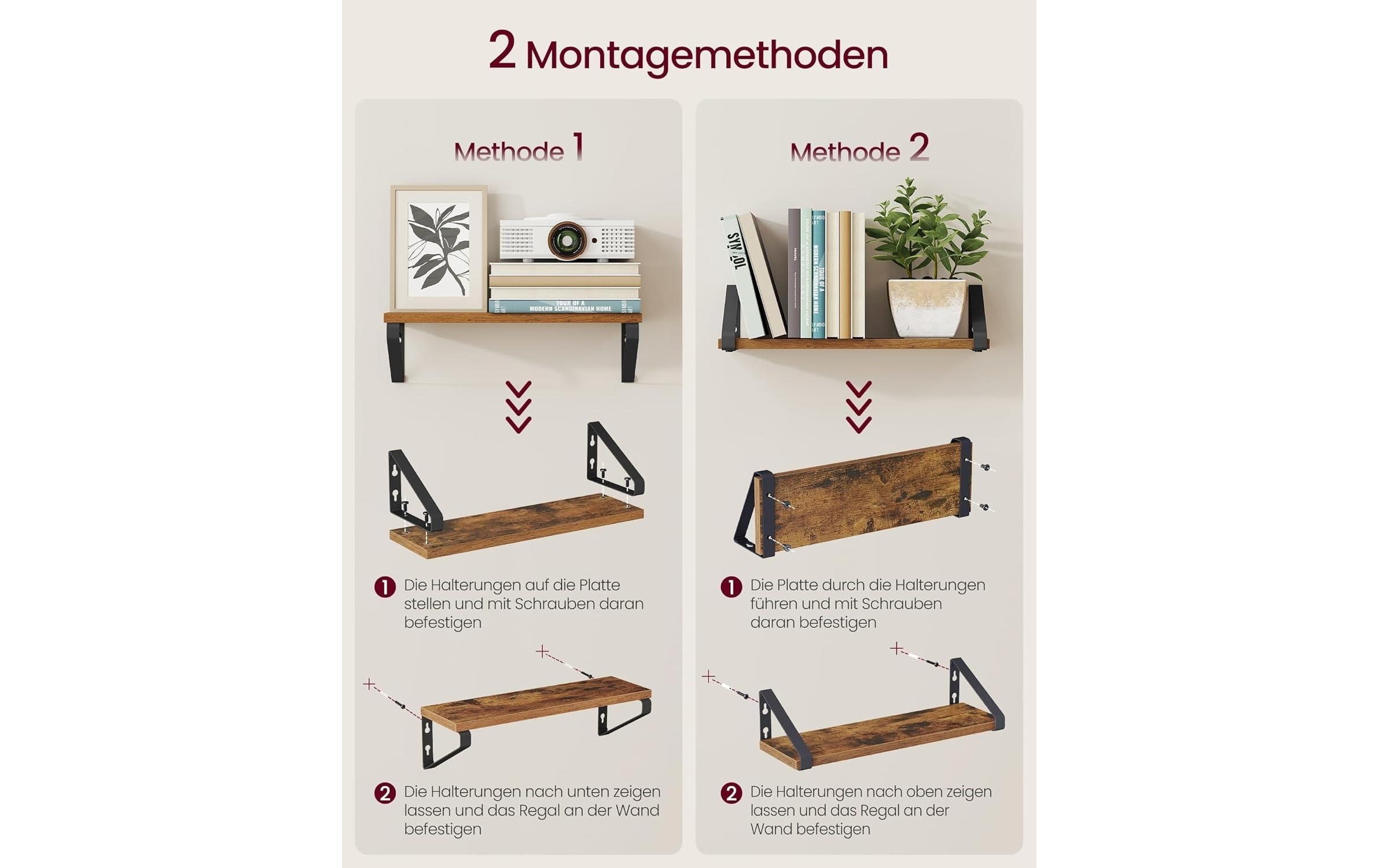 VASAGLE Étagère murale »Industrial«