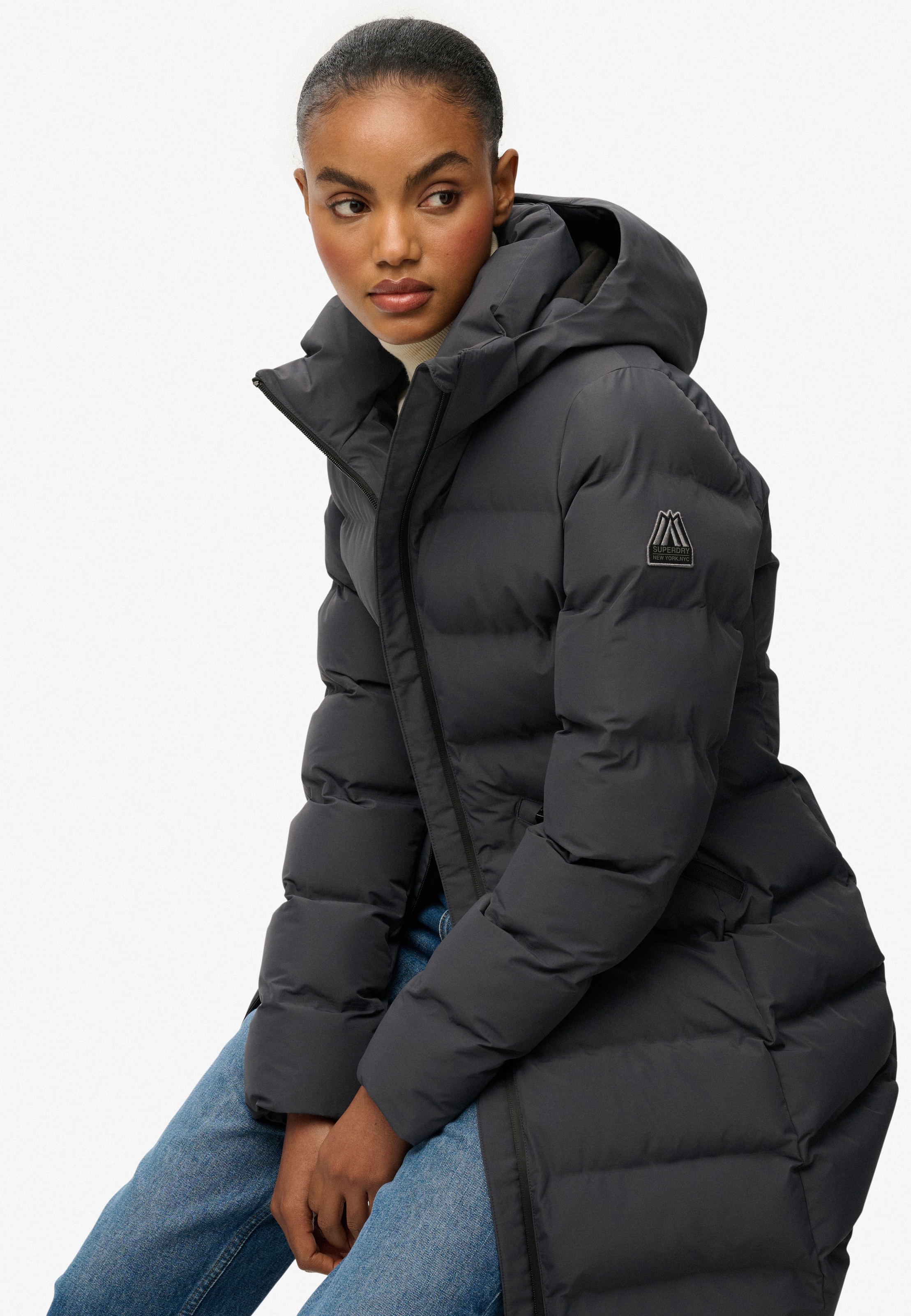 Superdry Steppjacke »CITY MID PADDED JACKET« mit Kapuze