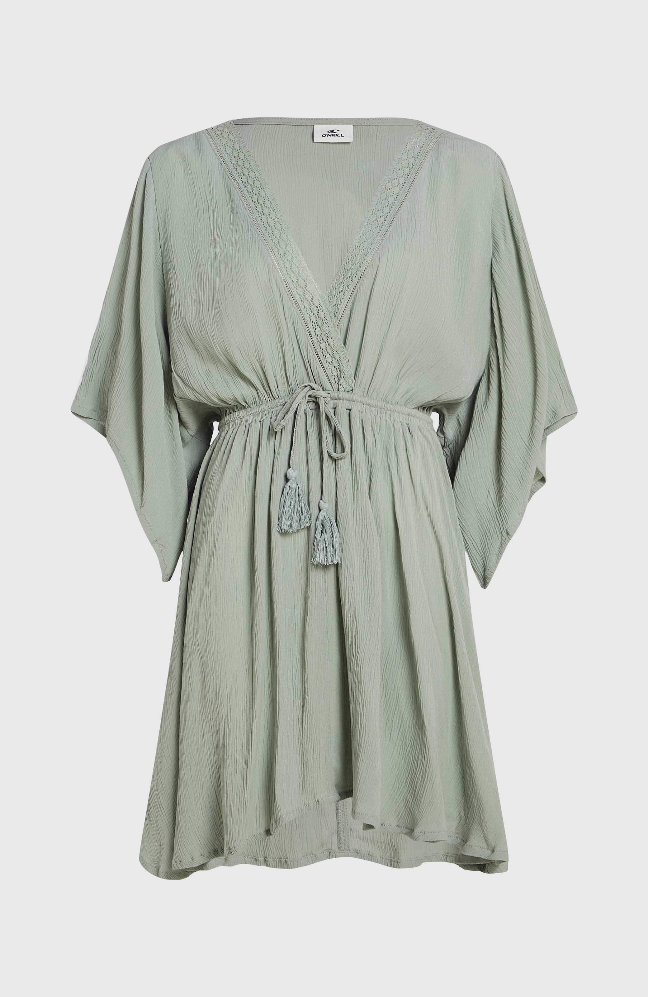 O'Neill Strandkleid »ESSENTIALS TOKEENA COVER UP« mit Kordelzug mit Quasten, aus Viskose, lockerer Schnitt