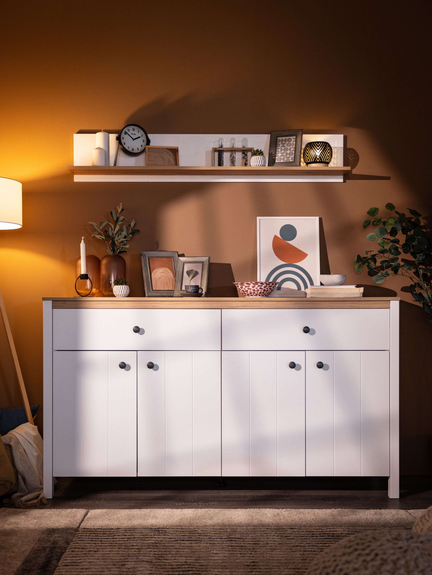 Home affaire Buffet »BEDFORD Kommode, Kombikommode, Anrichte, Schrank« Profil MDF 2D recouvert, marquage à chaud