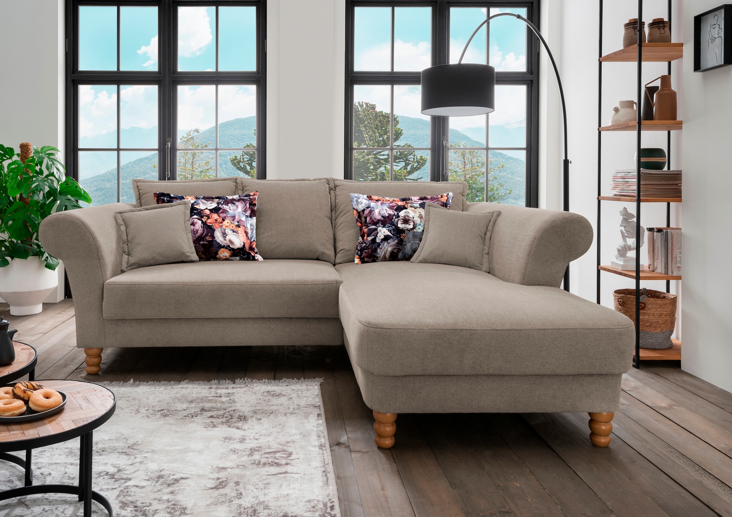 Home affaire Canapé d'angle »Tassilo Mega Polsterecke mit Kaltschaum im Sitz, bequem, L-Form«