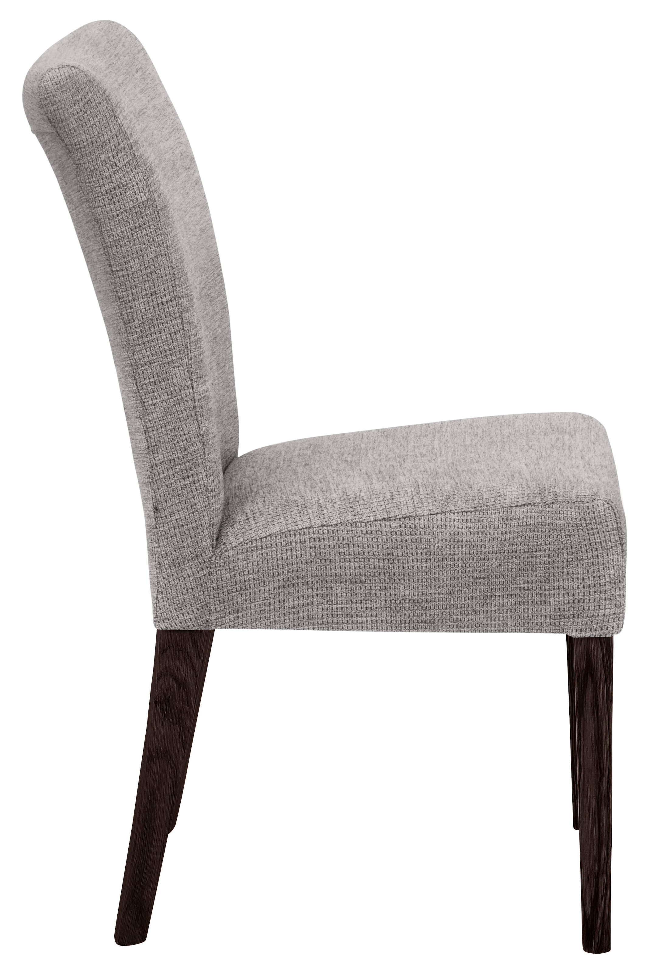 Home affaire Chaise de salle à manger »Queen« (Set) 2 cuisBeine aus massiver Buche, wengefarben lackiert, Polsterstuhl