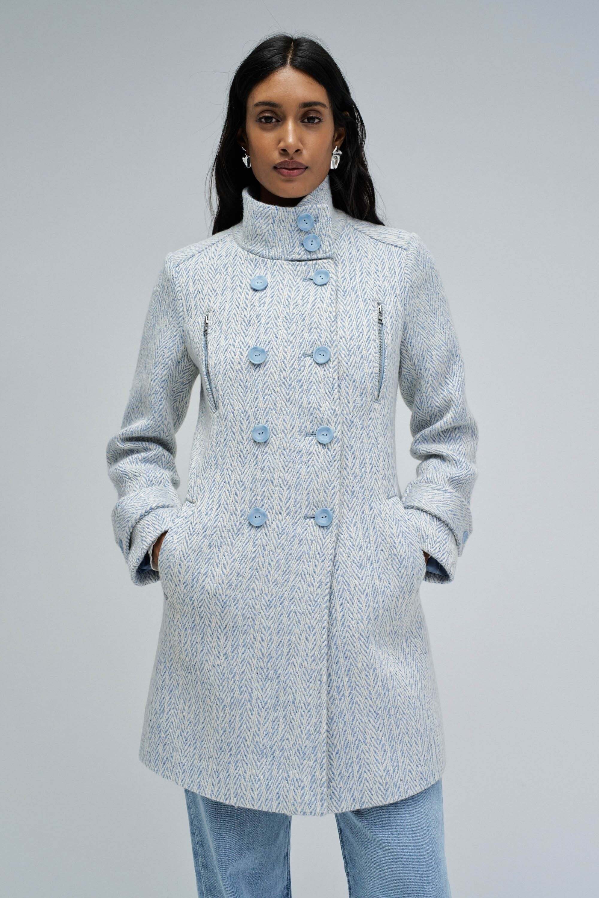 Salsa Wolljacke »Salsa Jeans Mantel mit Wollanteil Grace Long Woolen Coat«