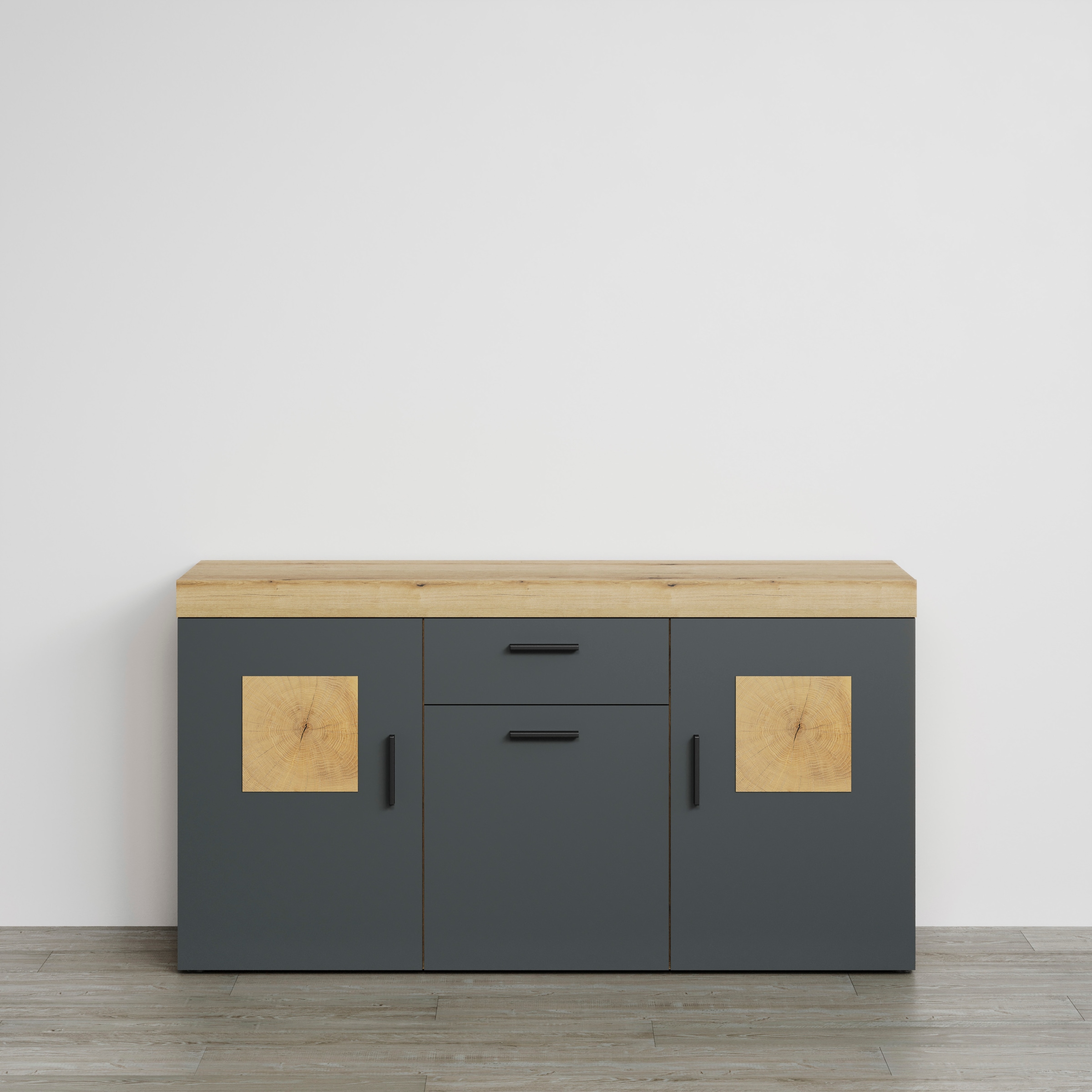 Home affaire Sideboard »Ghent« Packung, 1 cuis tlg. Sideboard mit 3 Türen & 1 Schublade - (B/T/H) 160/42/86 cm