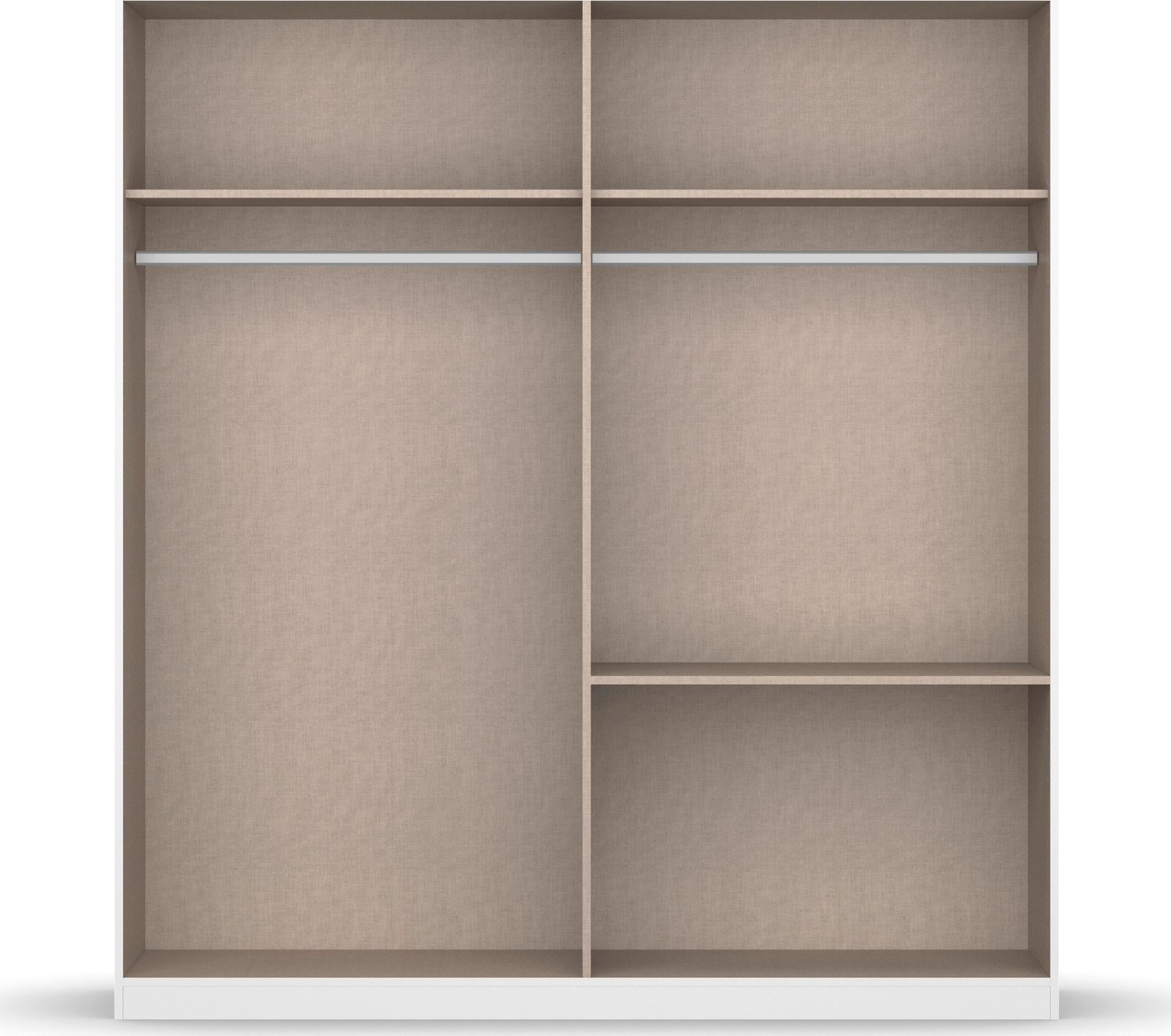 GOODproduct Armoire à portes battantes »Kleiderschrank Schrank Garderobe Wäscheschrank CHALLENGER« Largeurs 181/226 cm, hauteurs 197/210 cm,  poignées métalliques gris métal et tiroirs spacieux MADE IN GERMANY