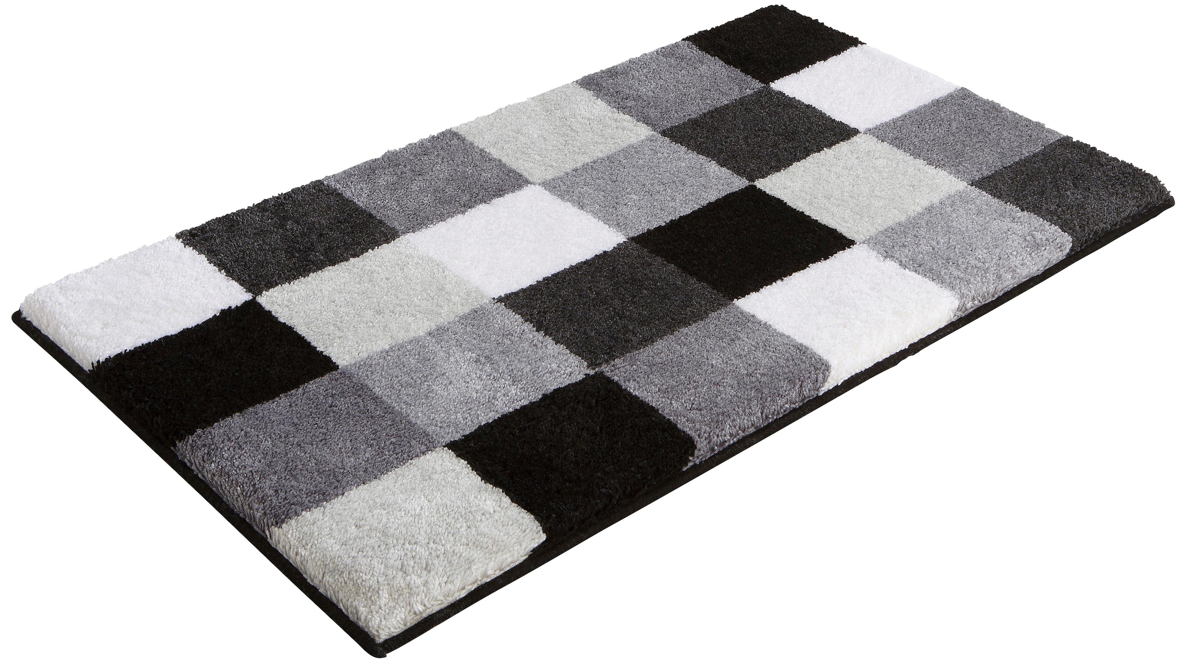 Grund Tapis de bain »Mosaik, Badvorleger, Badezimmer Teppich, sehr weich« Höhe 20 mm angenehm weich, auch als 3 teiliges Set erhältlich, Made in Europe