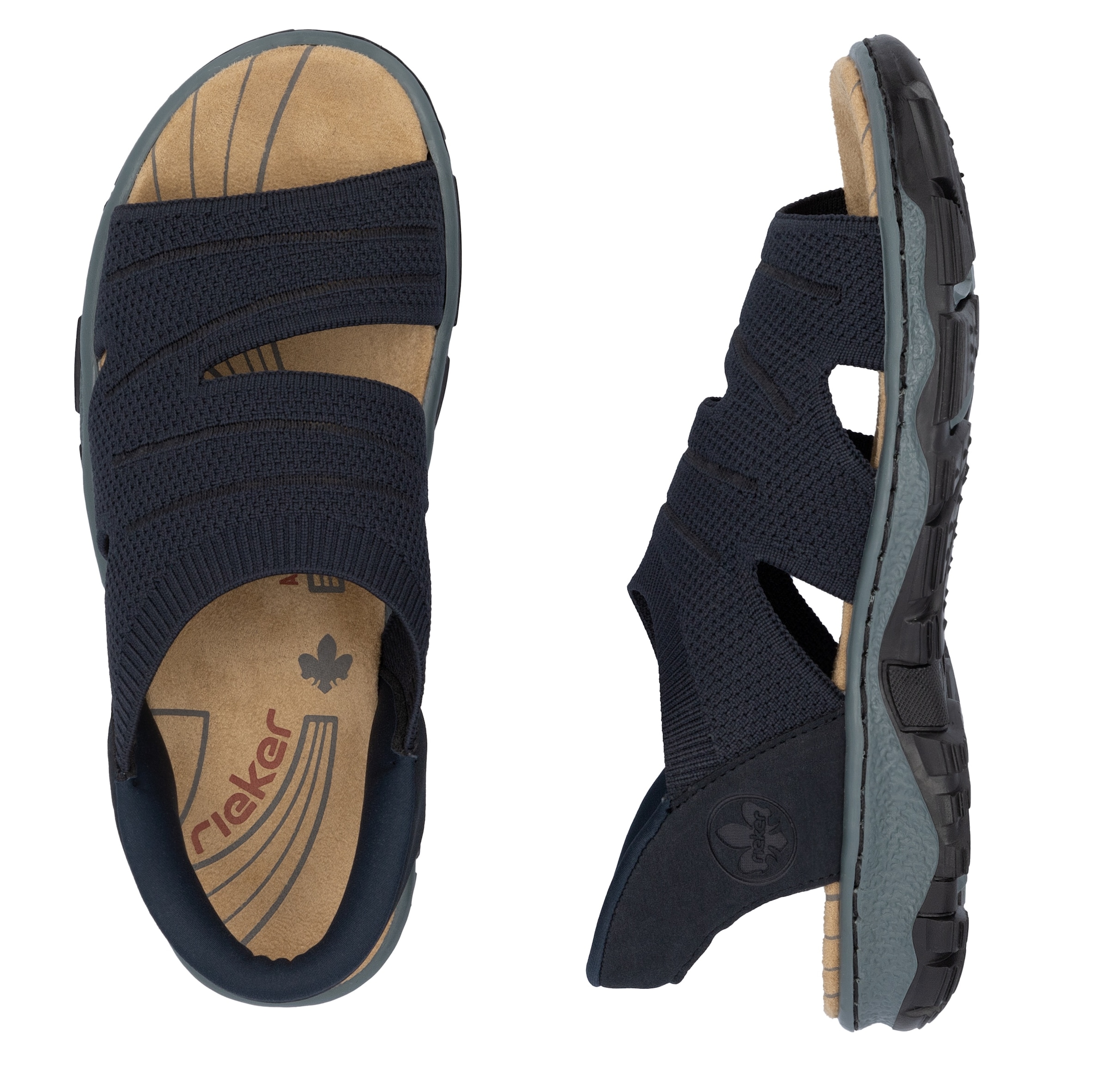 Rieker Sandale  Trekkingsandale, Outdoorsandale, Sommerschuh mit Elastik-Einschlupf