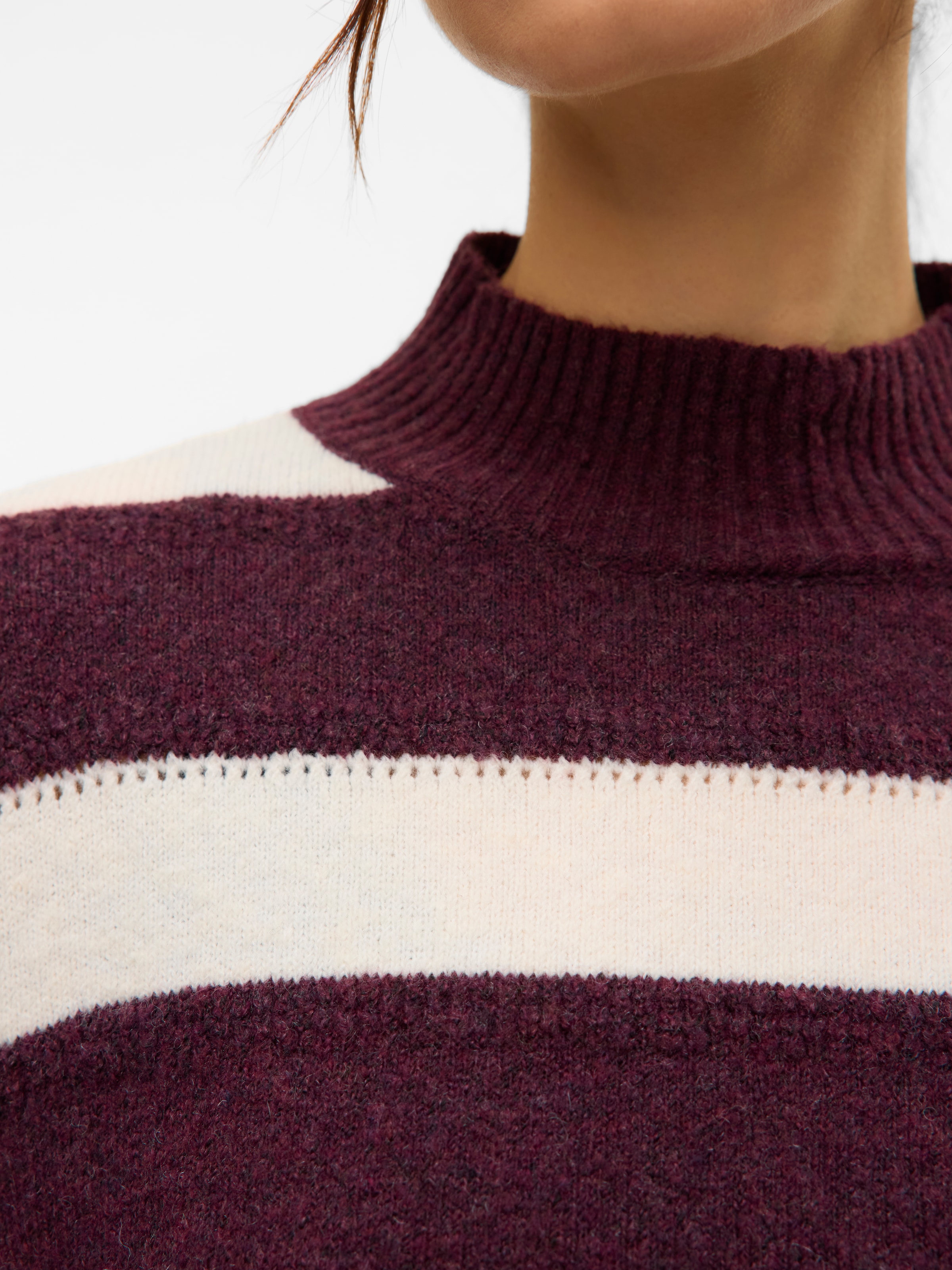 Vero Moda Strickpullover »VMINEZ LS HIGHNECK SHORT PULLOVER BOO«