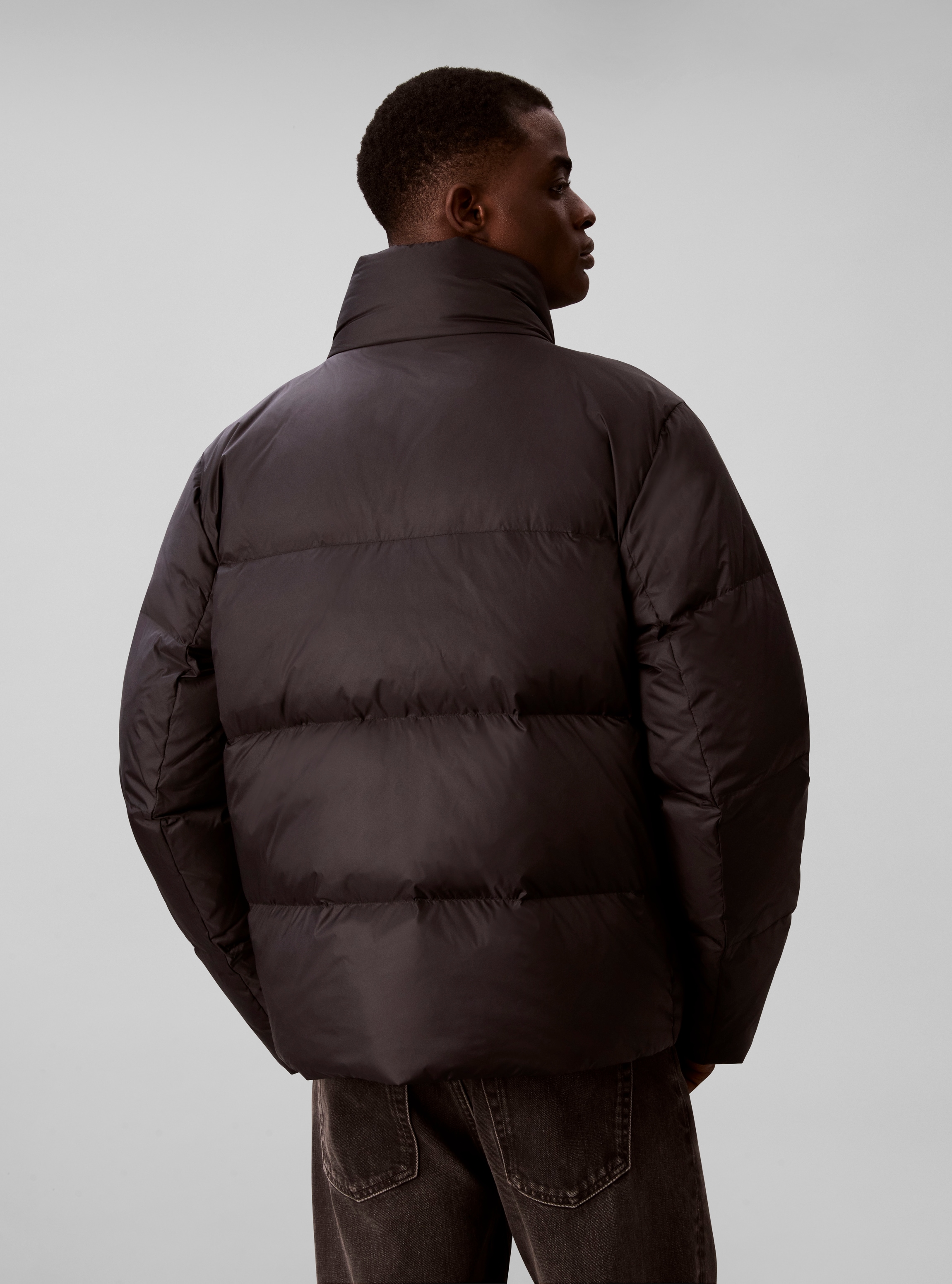 Calvin Klein Veste matelassée »NYLON DOWN PUFFER« sans capuche coupe régulière avec col montant