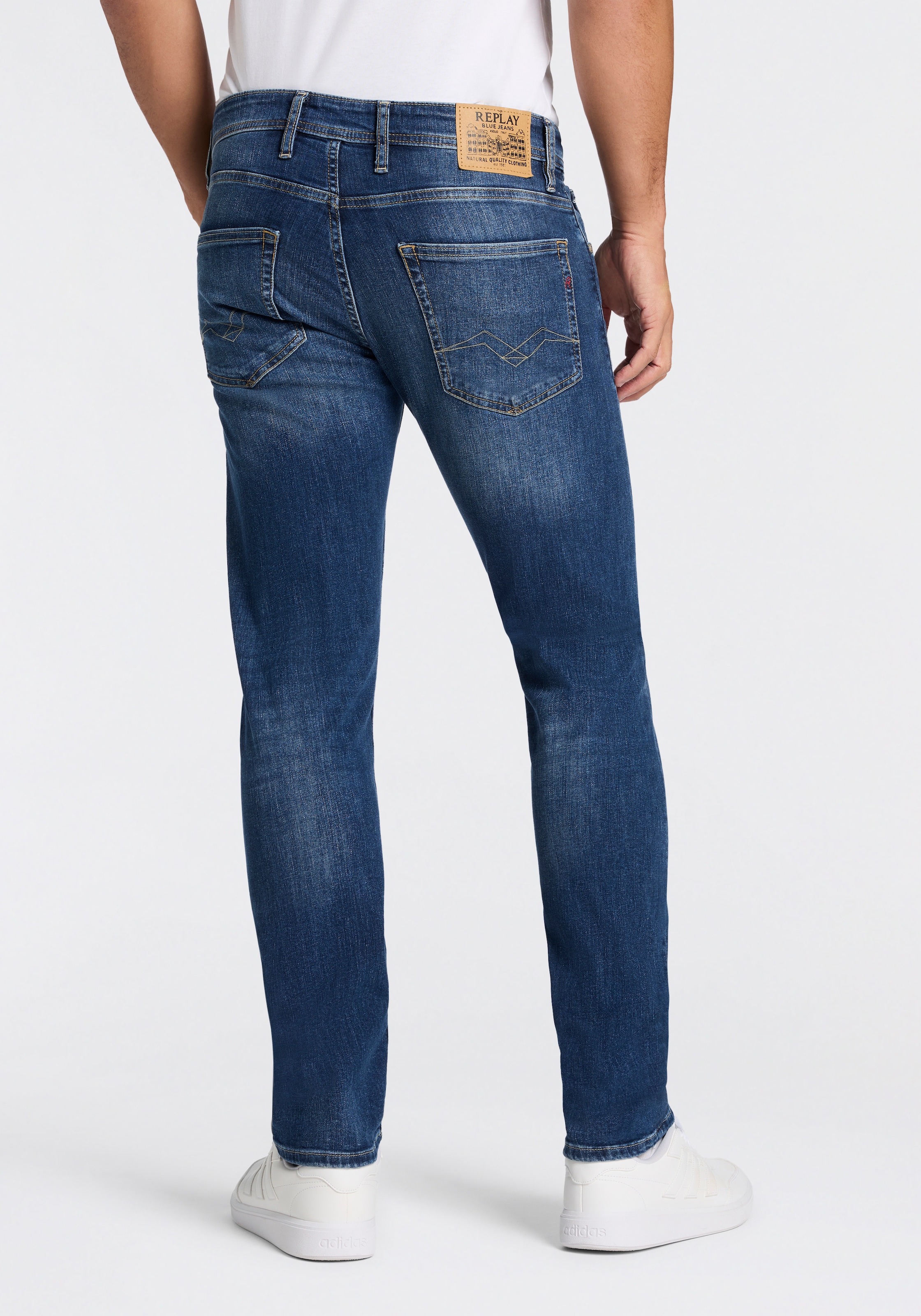 Replay Jeans droit »GROVER« en plusieurs lavages différents, avec stretch
