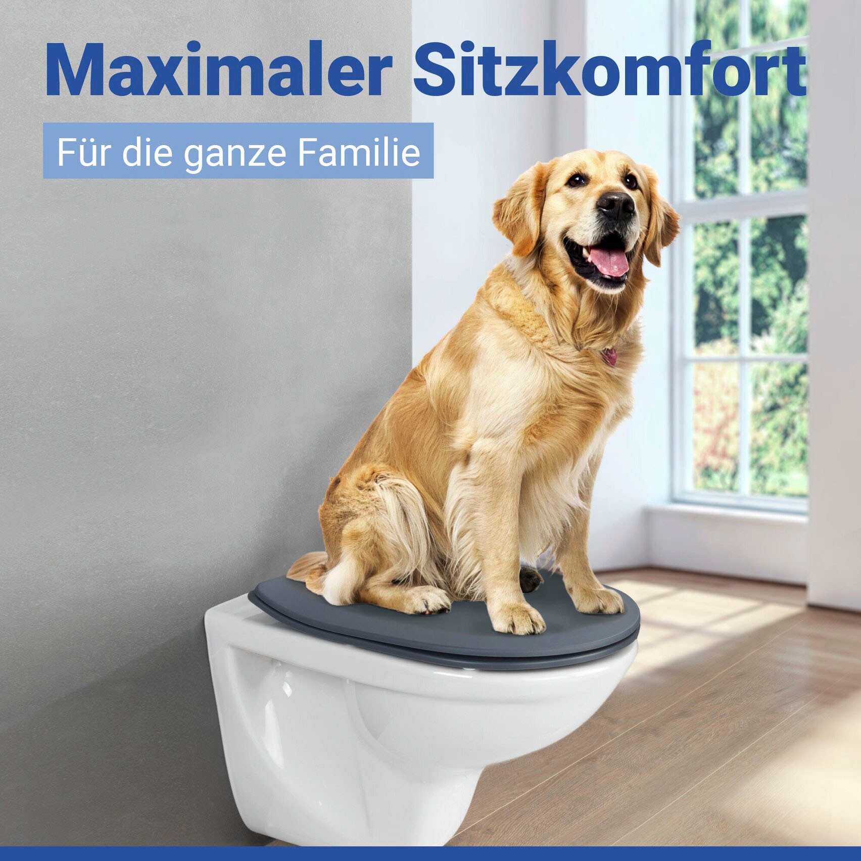 WENKO WC-Sitz »Sedilo matt Schwarz« 1 Stk. tlg. aus Duroplast, mit Absenkautomatik