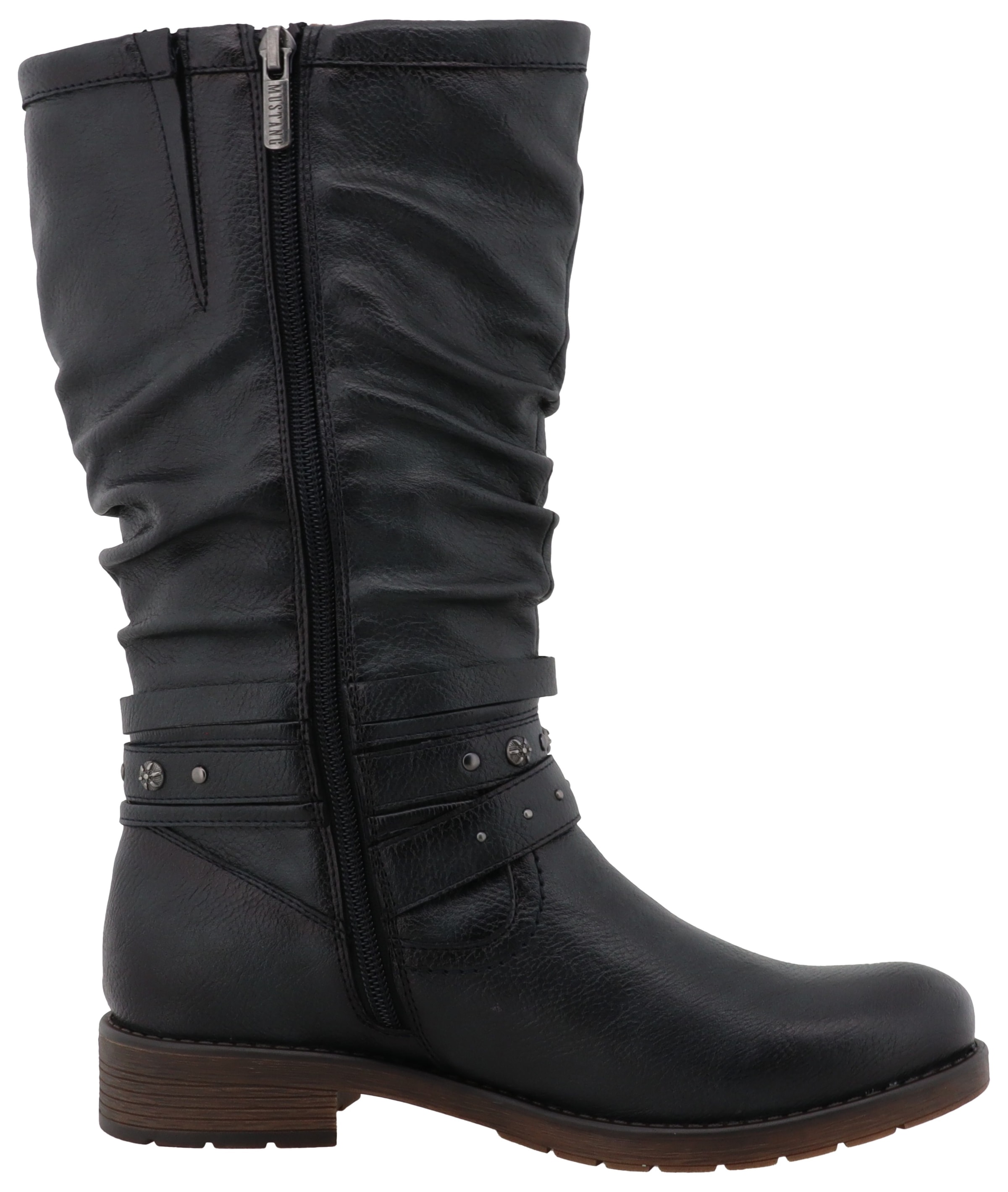 Mustang Shoes Bottes d'hiver »Elfi«  bottes avec lanières décoratives et talon bloc