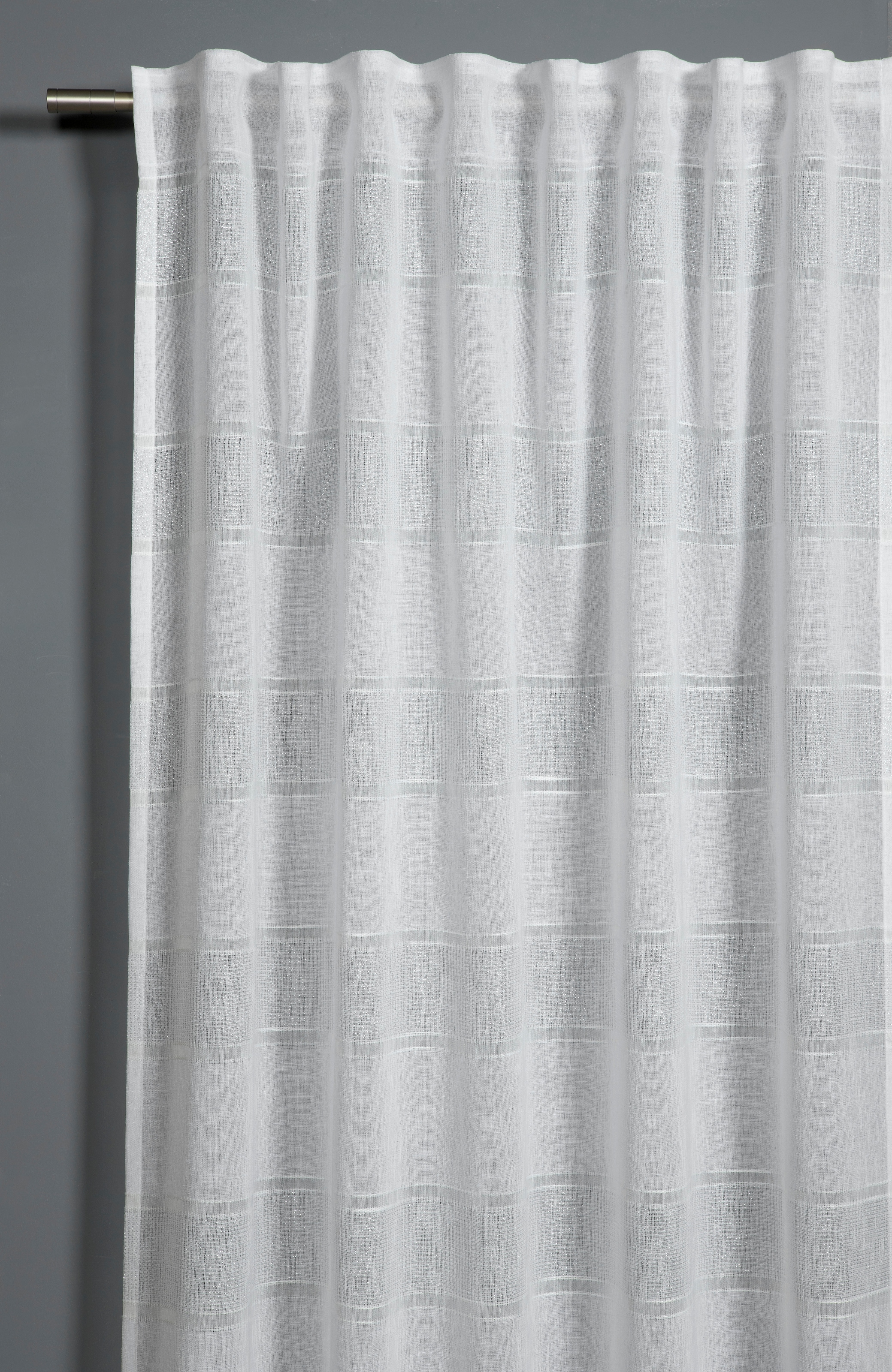 Sehlbach Gardine »Schal Effektgarn« Schlaufen 1 Stk. tlg. mit Gardinenband und verdeckten Schlaufen