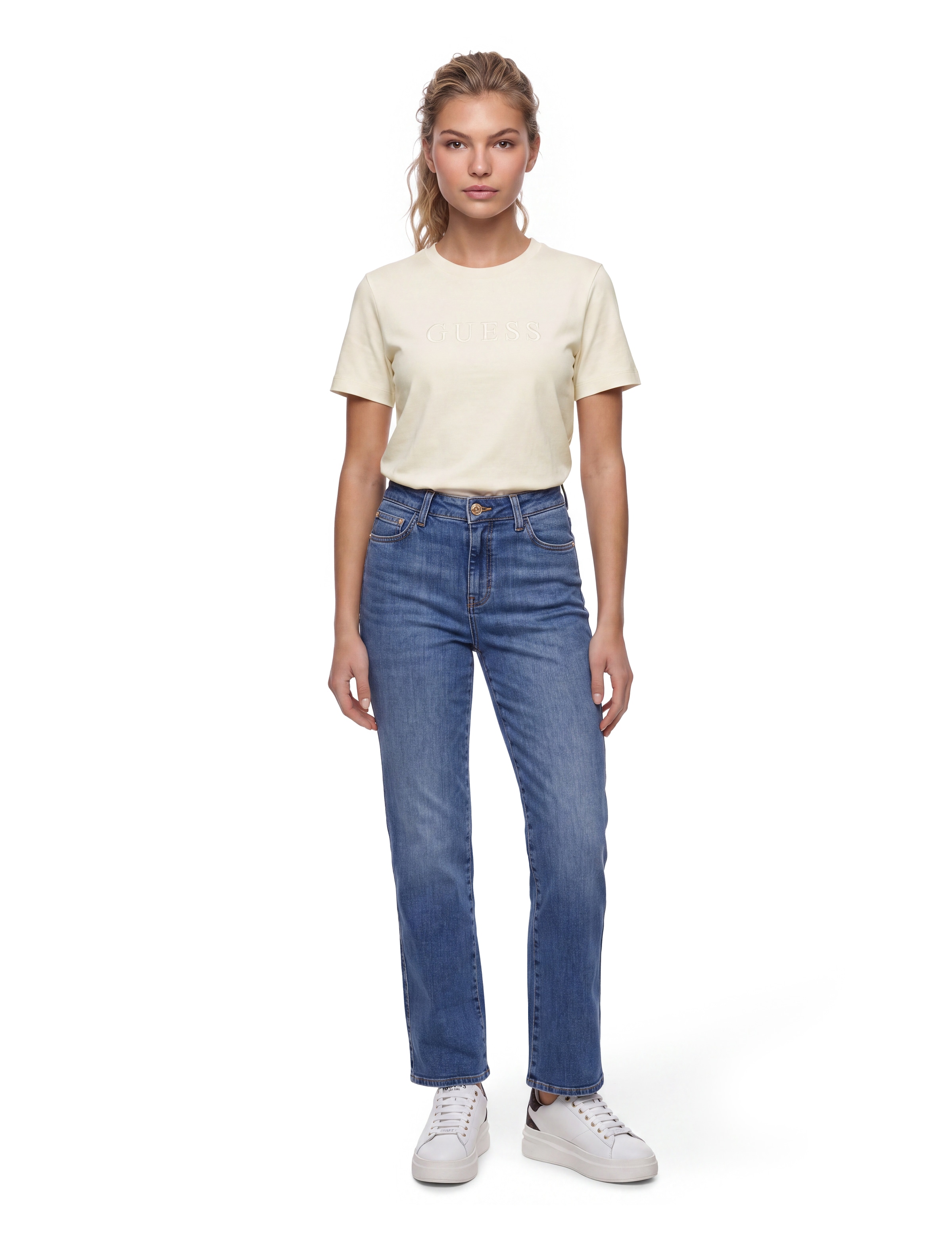 Guess Jeans droit »SEXY STRAIGHT« avec ceinture haute, denim stretch
