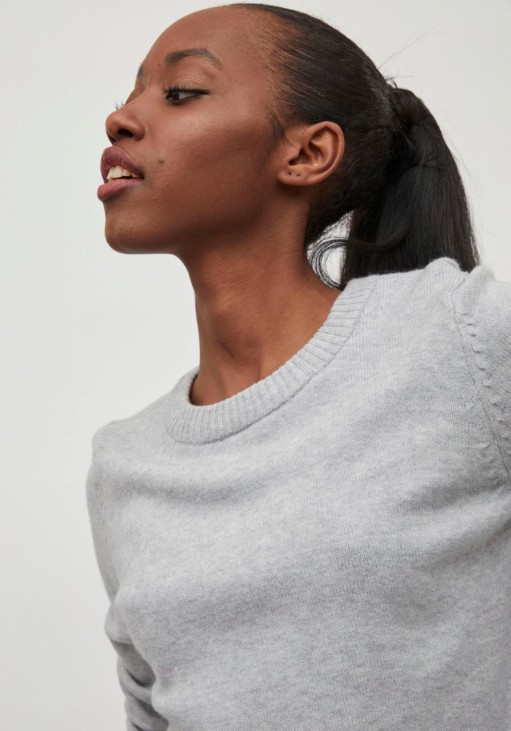 Vila Pull à col rond »VIRIL-O-PULLI« Feinstrick mit feinen Strickdetails