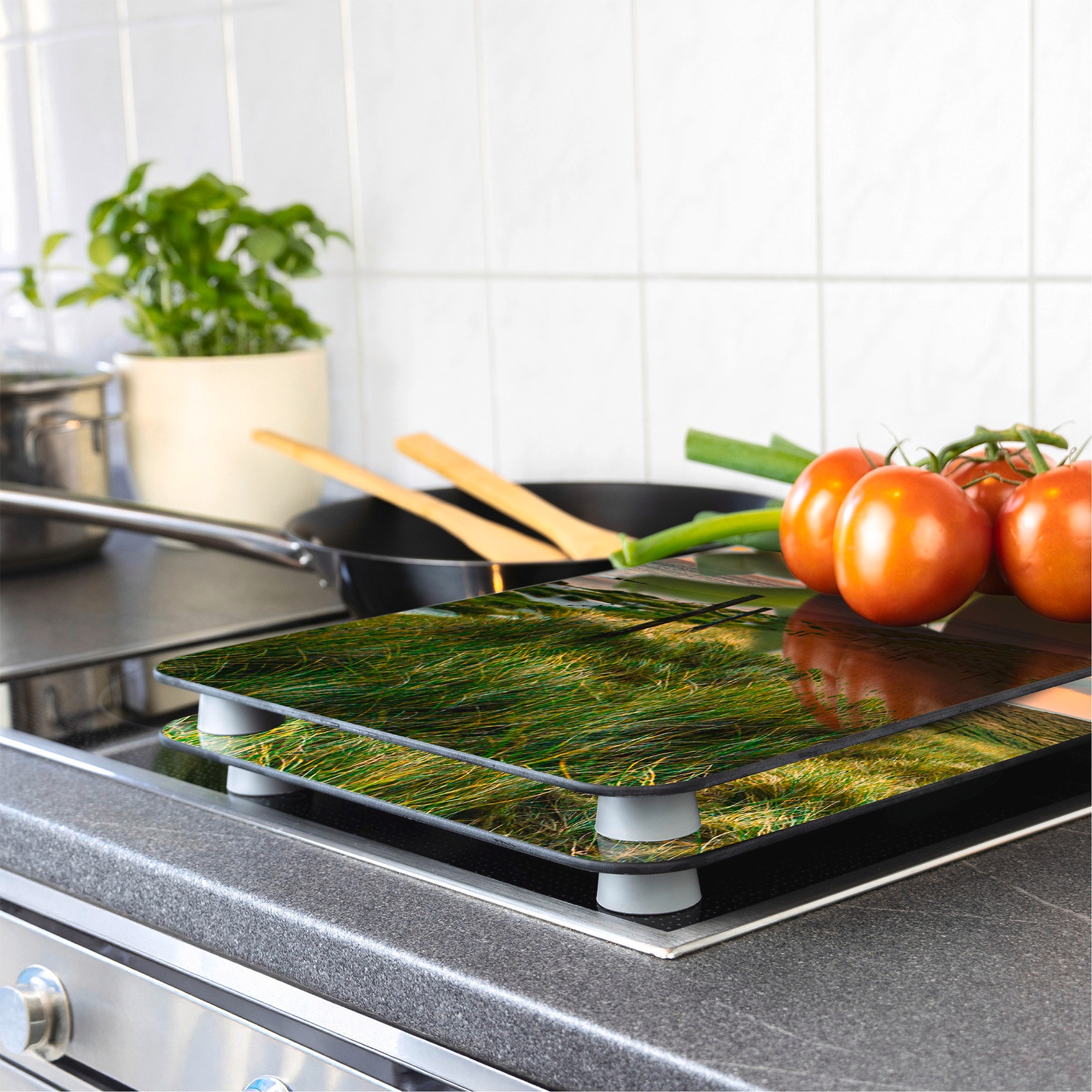 WENKO Herd-Abdeckplatte »Universal Modell Leuchtturm« Herdabdeckung für alle Herdarten, kratzfest, mit rutschfesten Füssen