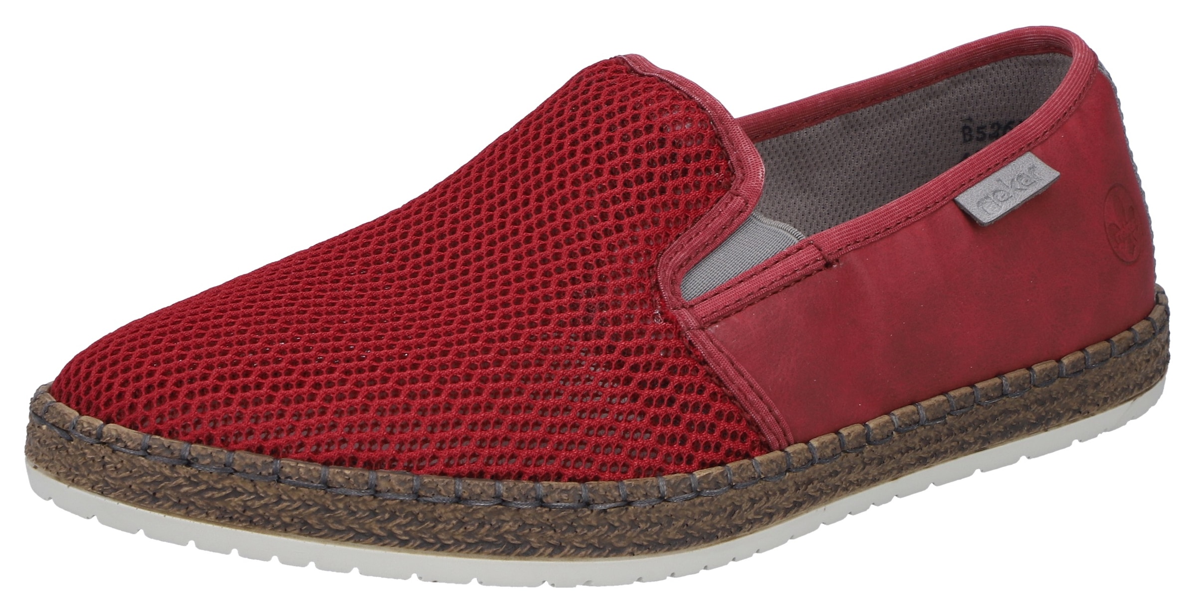 Rieker Espadrille  chaussure d’été, mocassin, chaussure de loisirs en mélange de matériaux