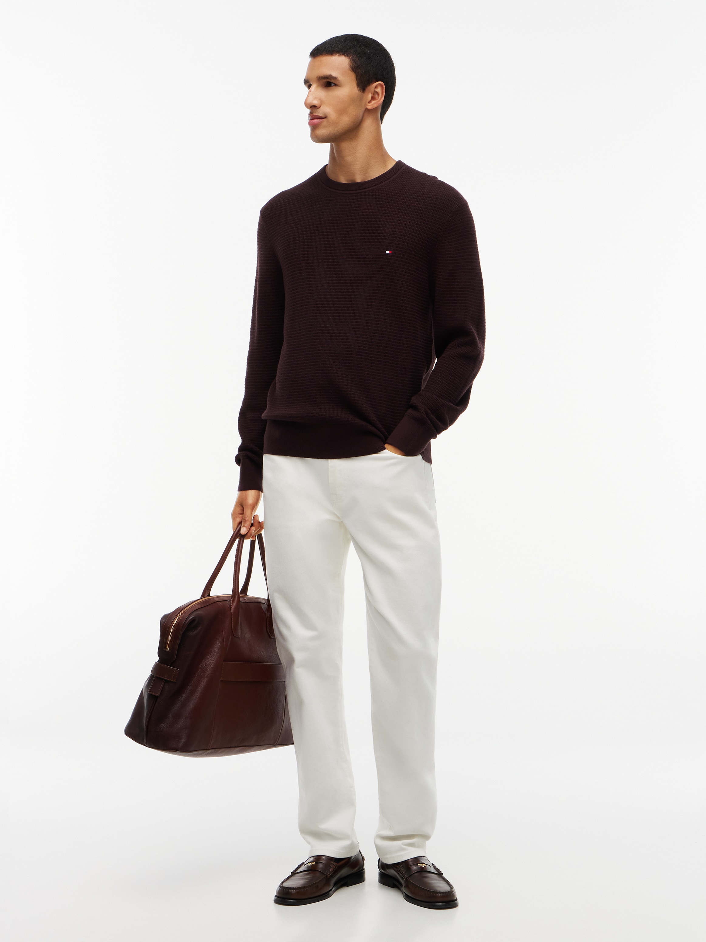 Tommy Hilfiger Rundhalspullover »PIMA COTTON CASHMIR STRUCTURE«